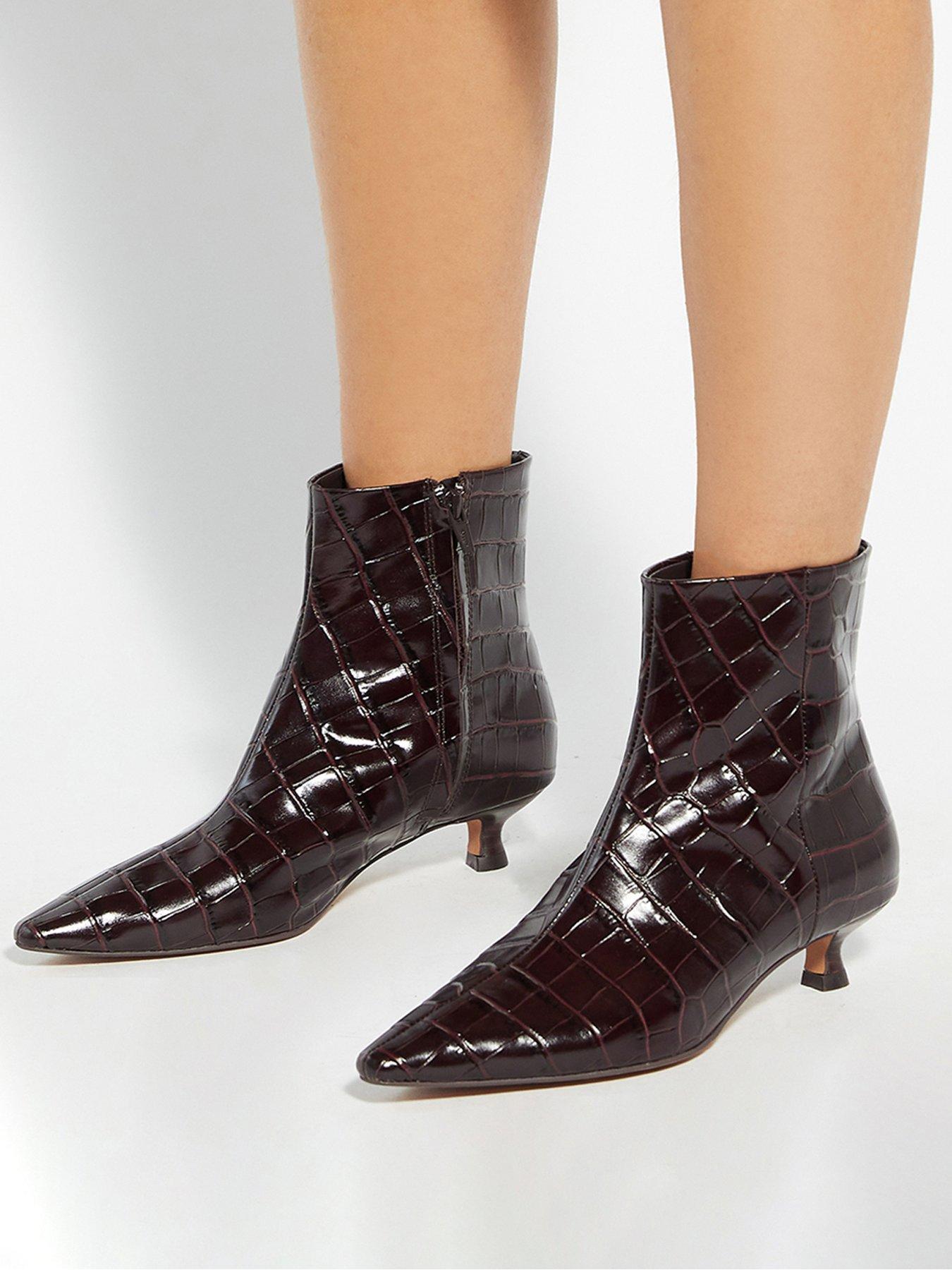 dune-london-odore-leather-croc-kitten-heel-ankle-boot-brown