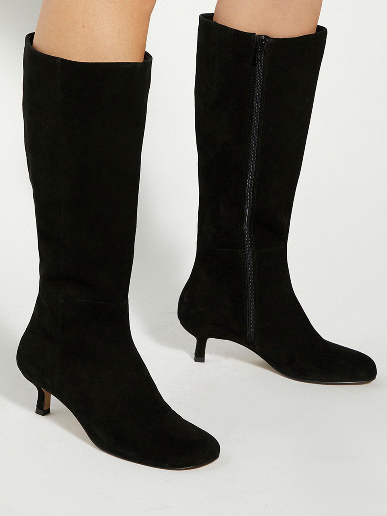 dune-london-searing-round-toe-suede-knee-high-boot-black