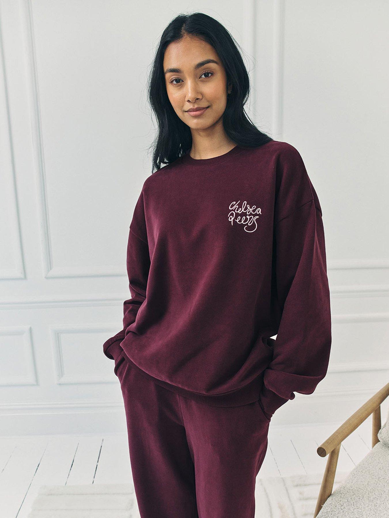 chelsea-peers-branded-crew-sweatshirt-burgundy