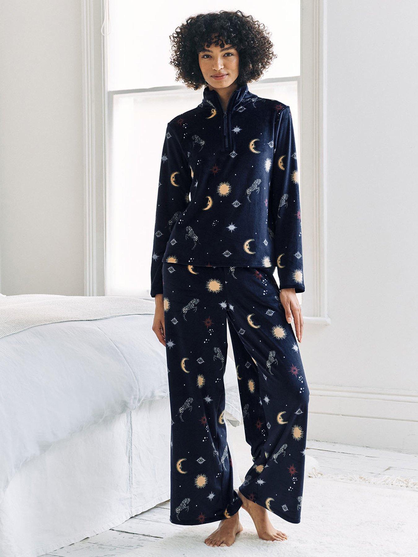 chelsea-peers-chelsea-peers-zip-through-and-wide-leg-jogger-set-navy