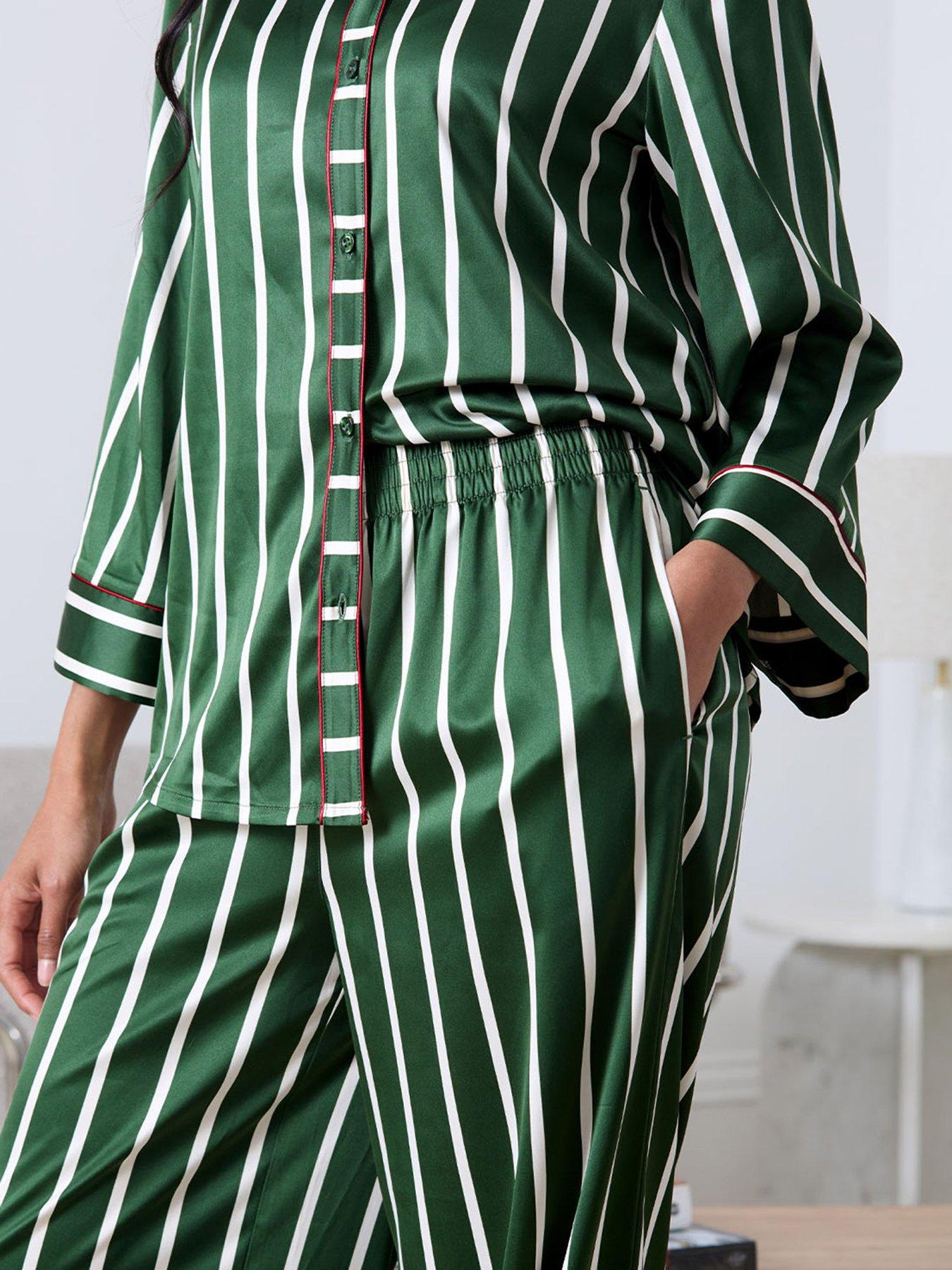 chelsea-peers-flared-sleeve-button-up-and-wide-leg-bottoms-greenback