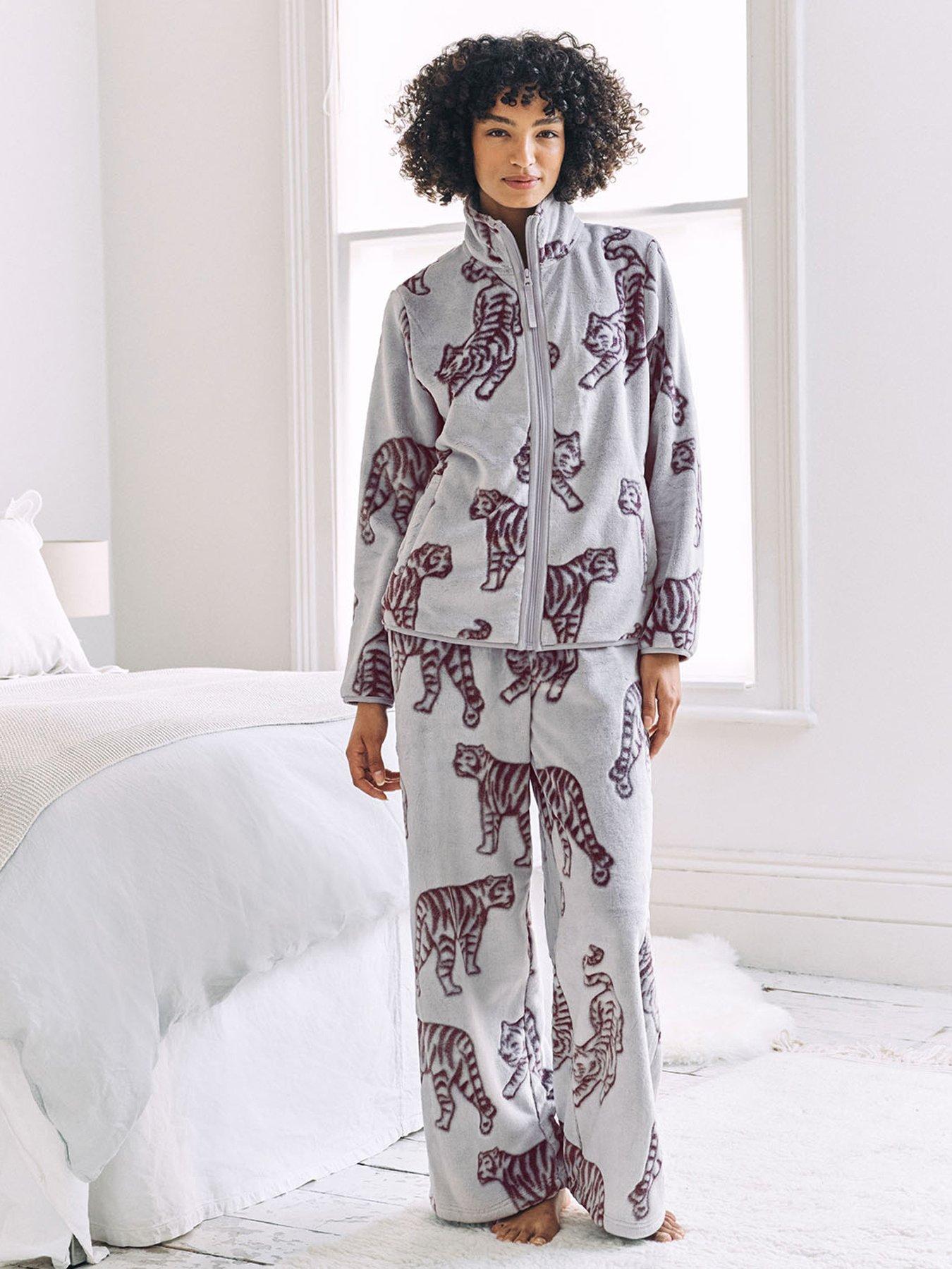 CHELSEA PEERS Chelsea Peers Zip Through And Wide Leg Jogger Set In Burnout - Purple