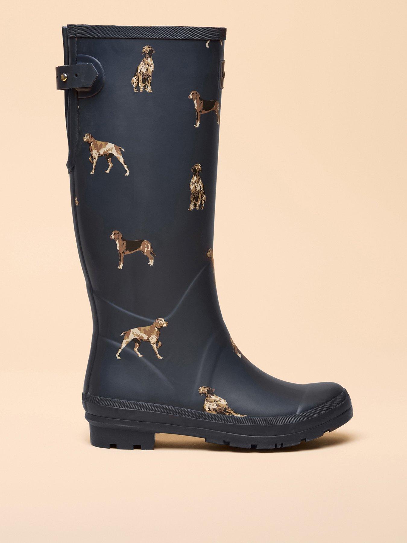 Joules Adjustable Tall Wellies - Navy