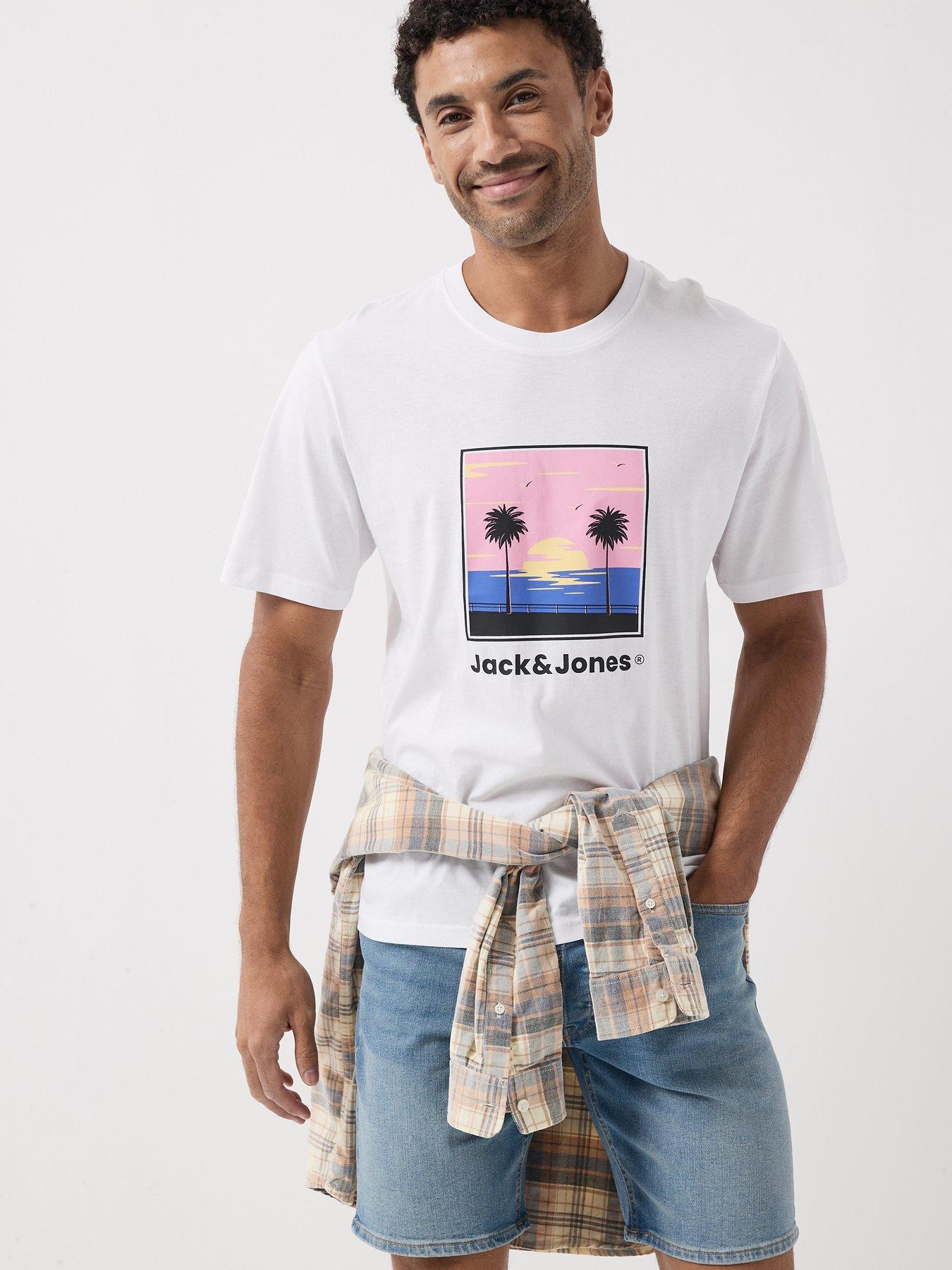 Image 5 of 5 of Jack & Jones Perry T-Shirt - White