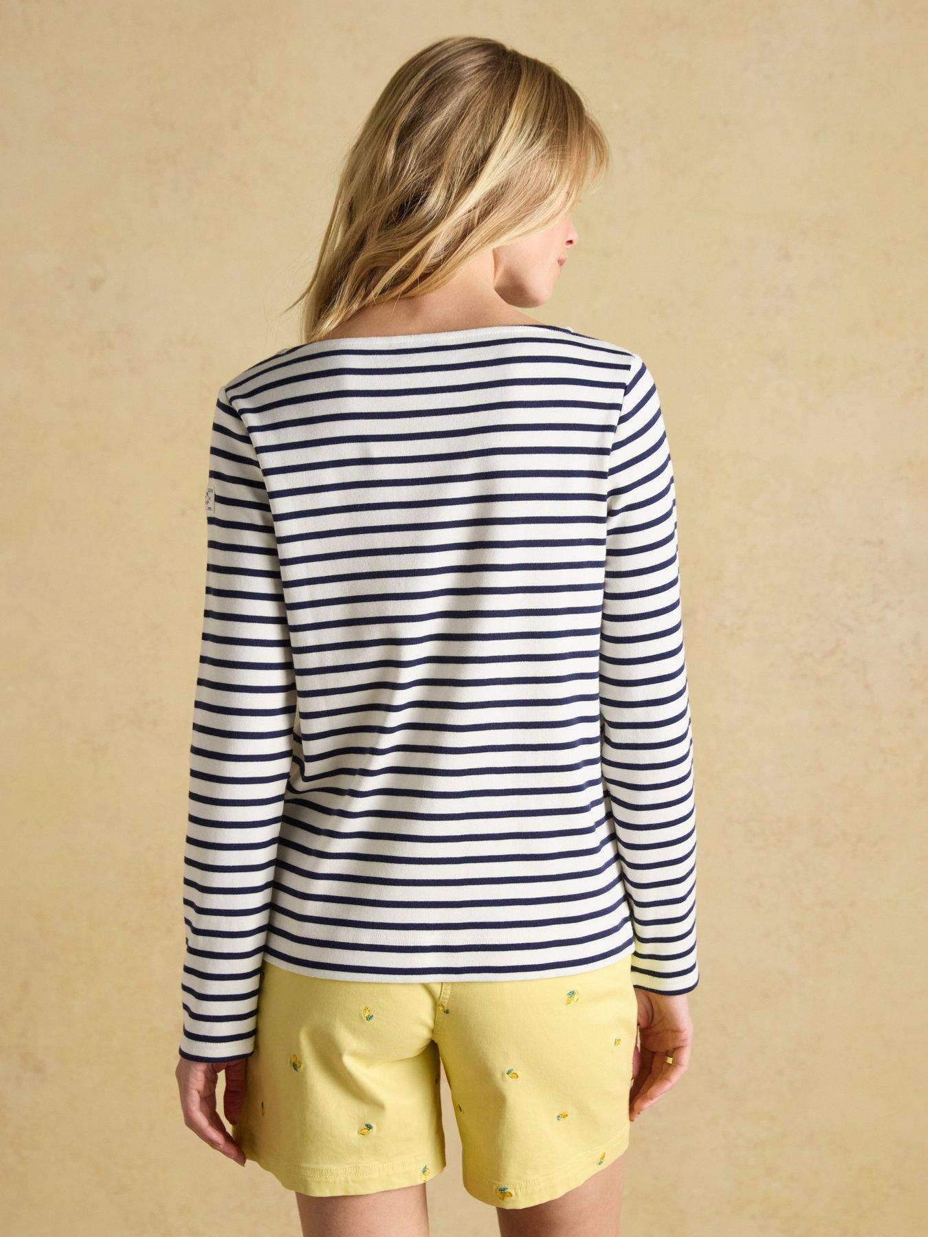joules-boat-neck-breton-top-stripe-creamnavystillFront