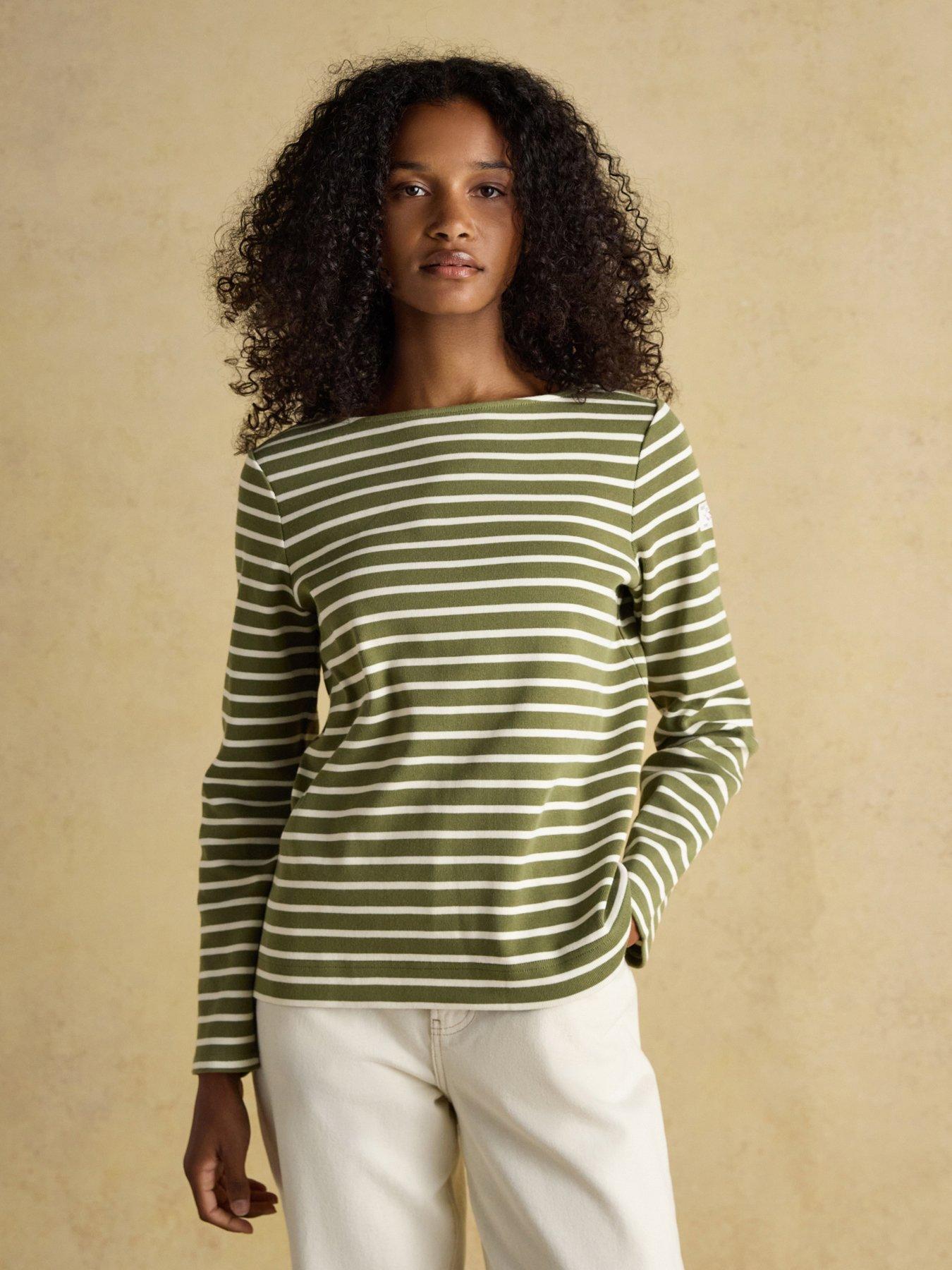 Joules Boat Neck Breton Top - Green