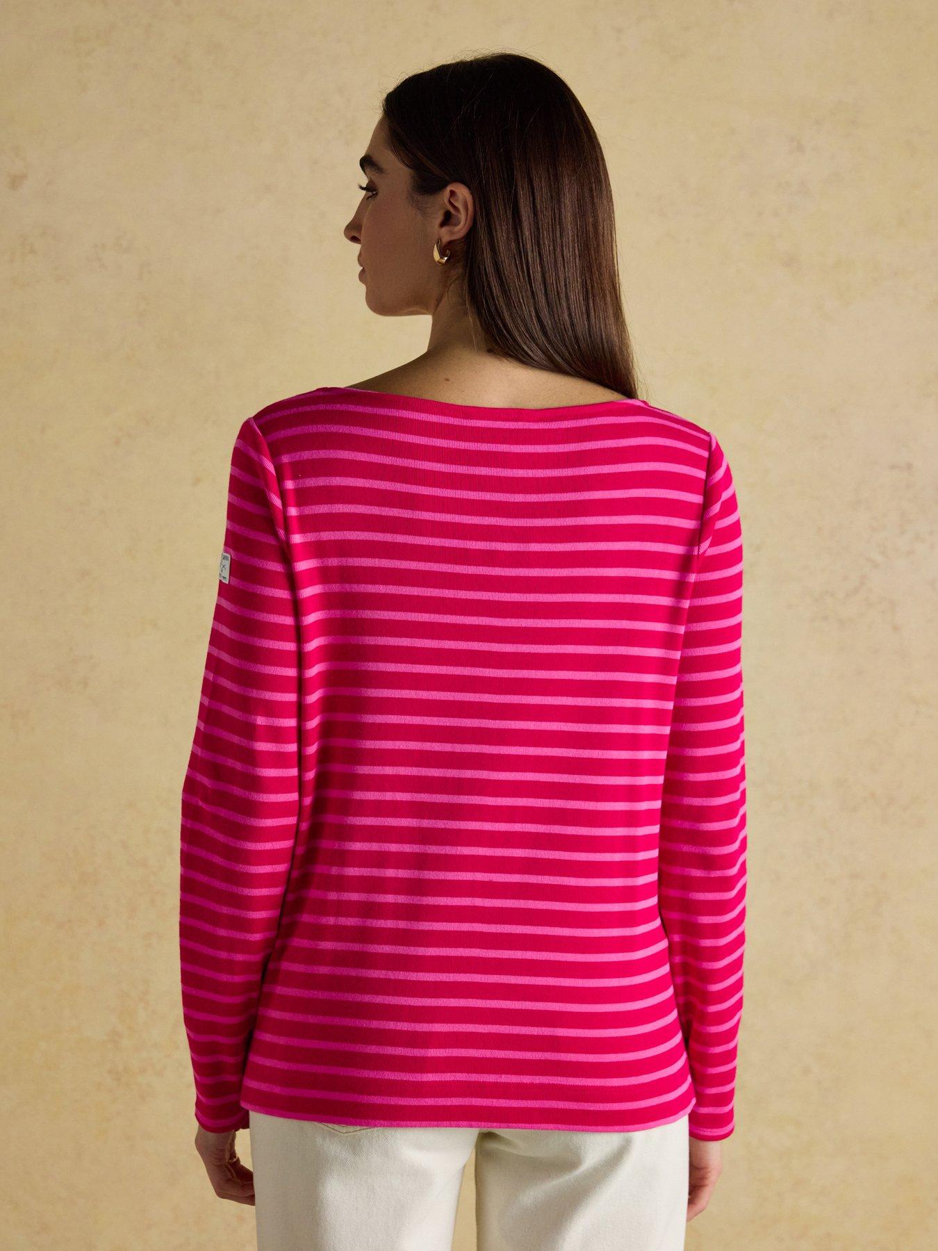 joules-boat-neck-breton-top-redstillFront