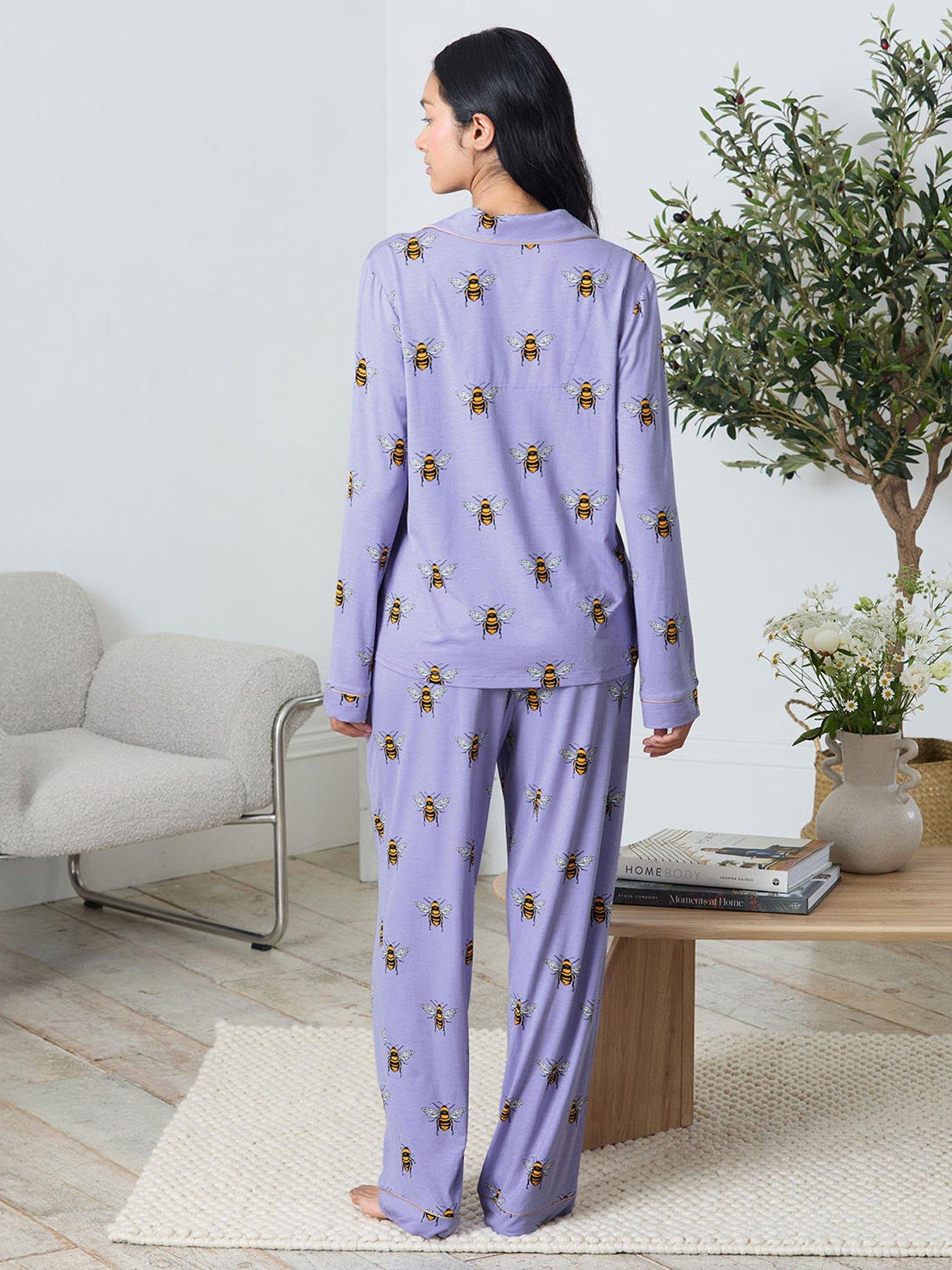 Image 4 of 6 of CHELSEA PEERS Classic Long Button Up Set - Lilac