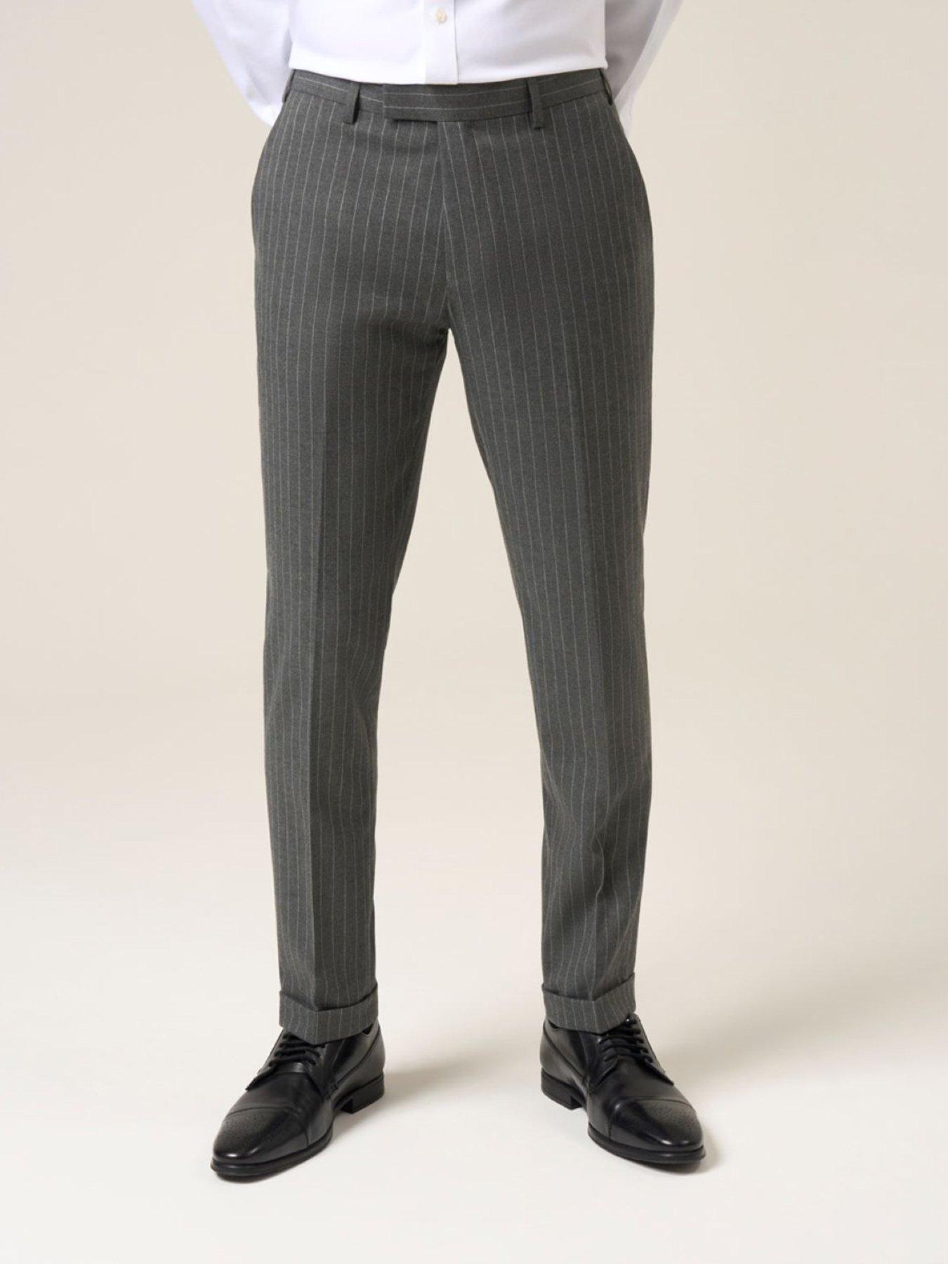 Skopes Skopes Tapered Cassius Grey Chalkstripe Suit Trousers