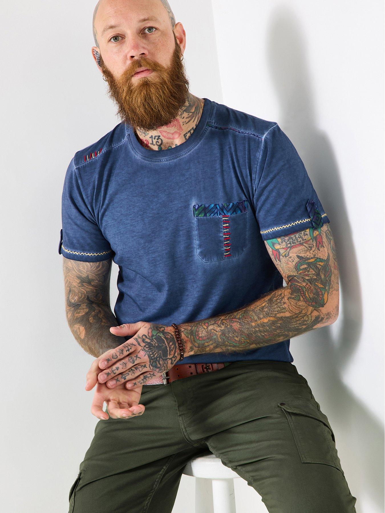 Joe Browns Stylish Crew Neck T-Shirt - Blue