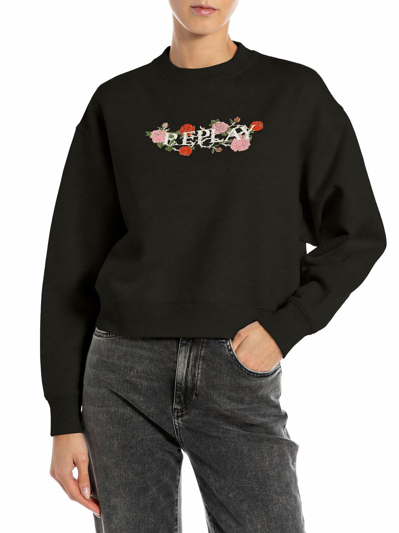 replay-brushed-fleece-logo-sweatshirt-black