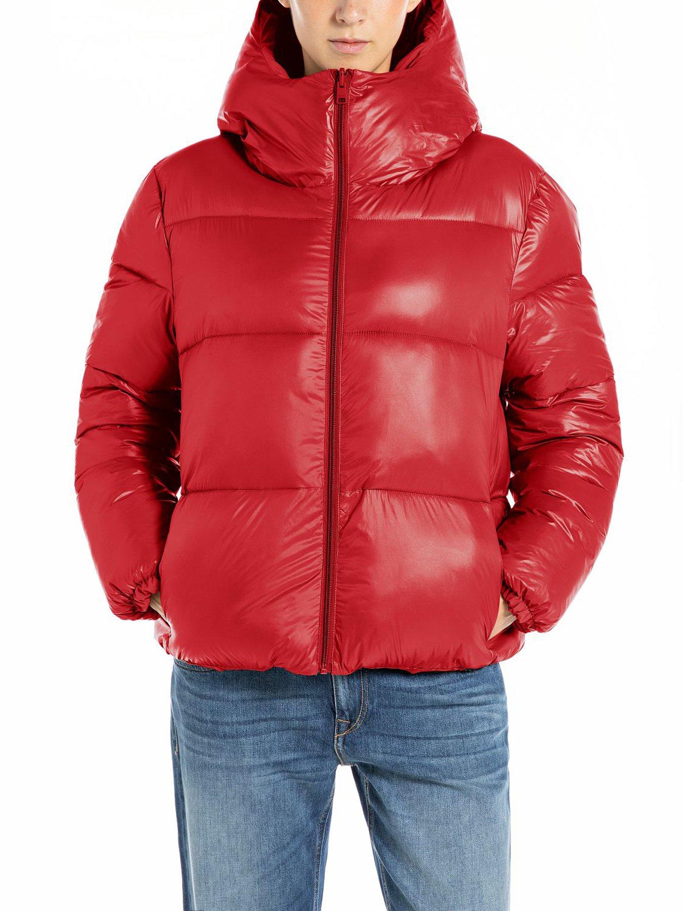 replay-crinkle-nylon-padded-coat-red