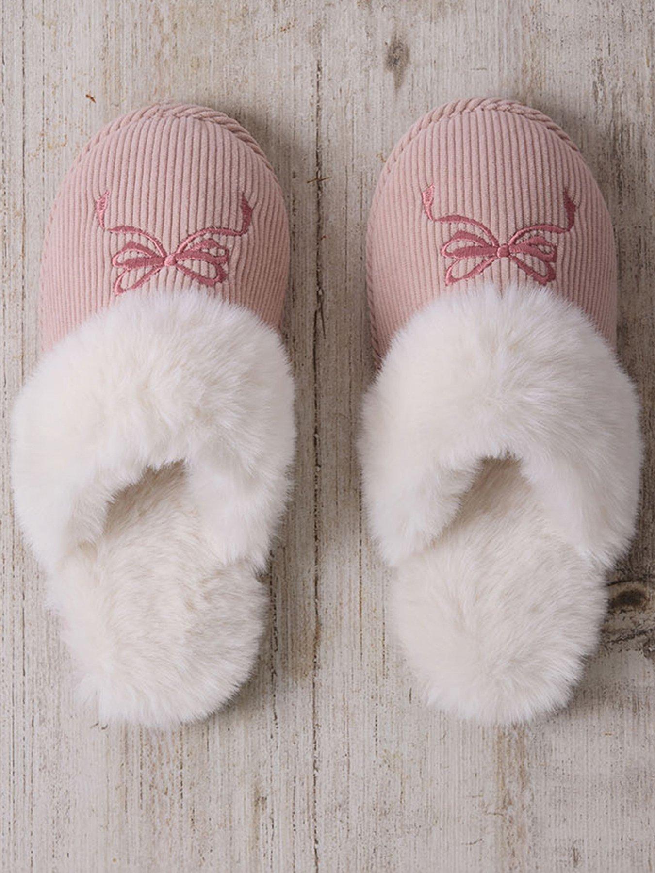 CHELSEA PEERS Chelsea Peers Womens Cord Slippers With Embroidery - Beige