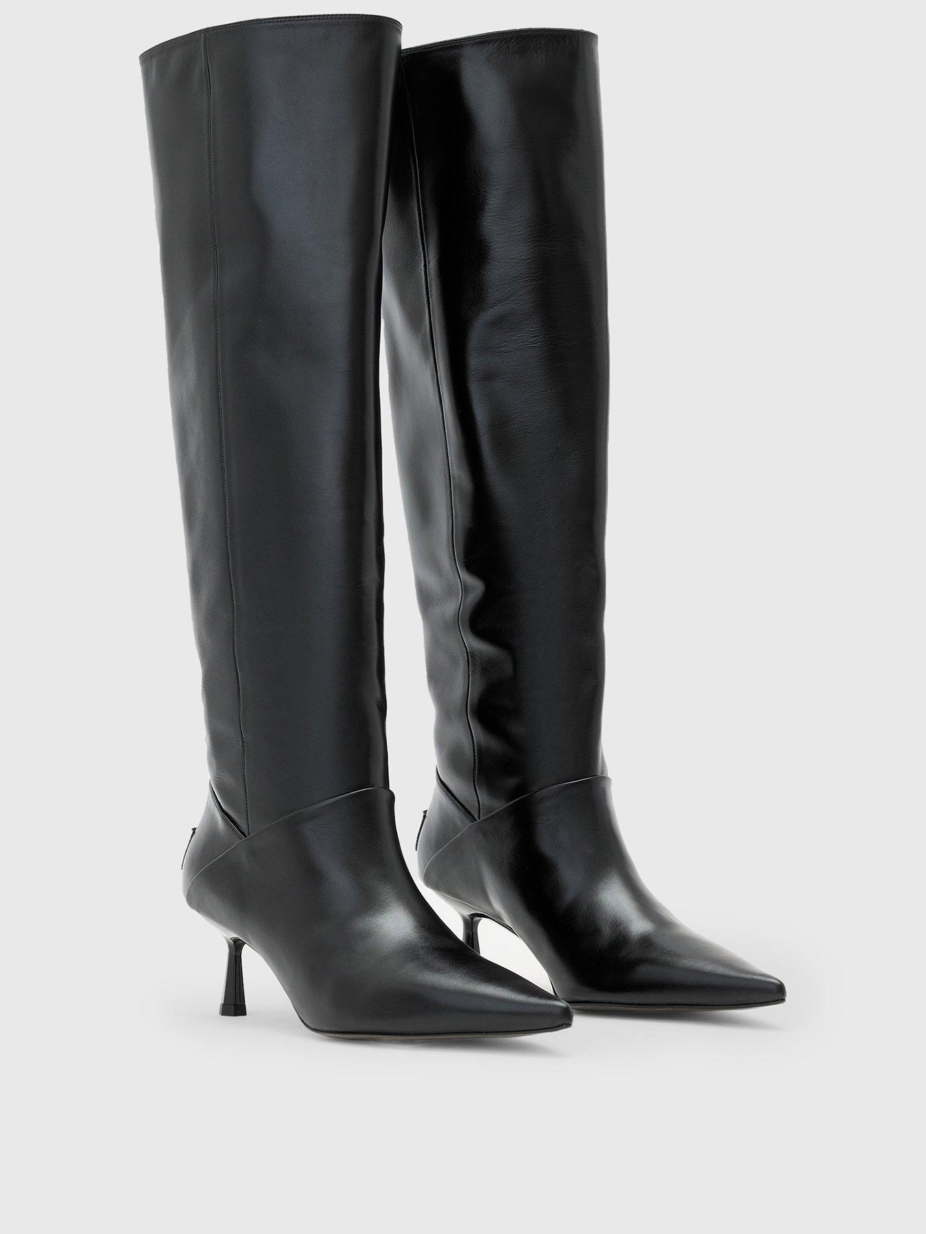 Image 3 of 6 of AllSaints Odyssey Leather Low Boot - Black