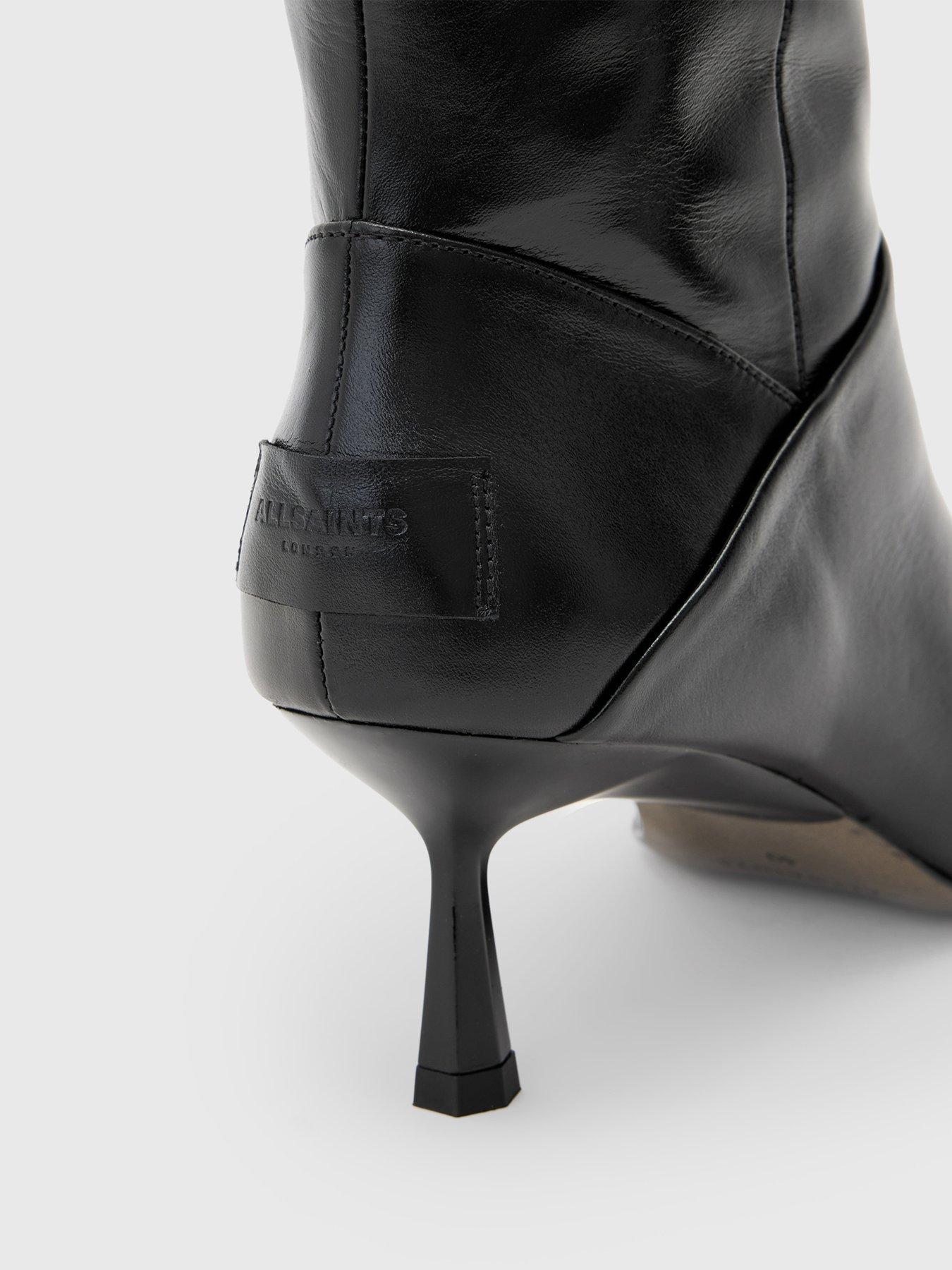 Image 6 of 6 of AllSaints Odyssey Leather Low Boot - Black