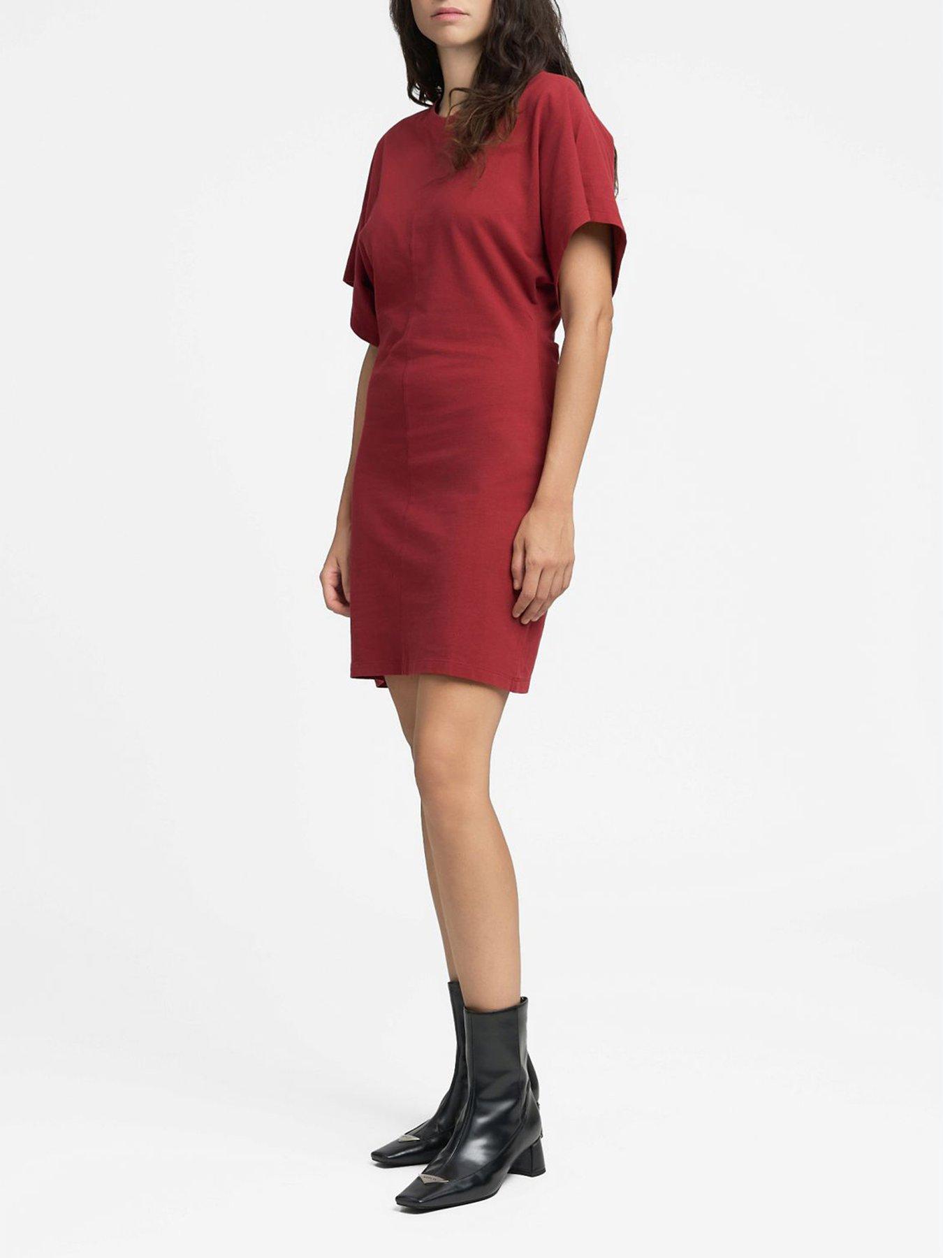 Replay Short Mini T-Shirt Dress - Red