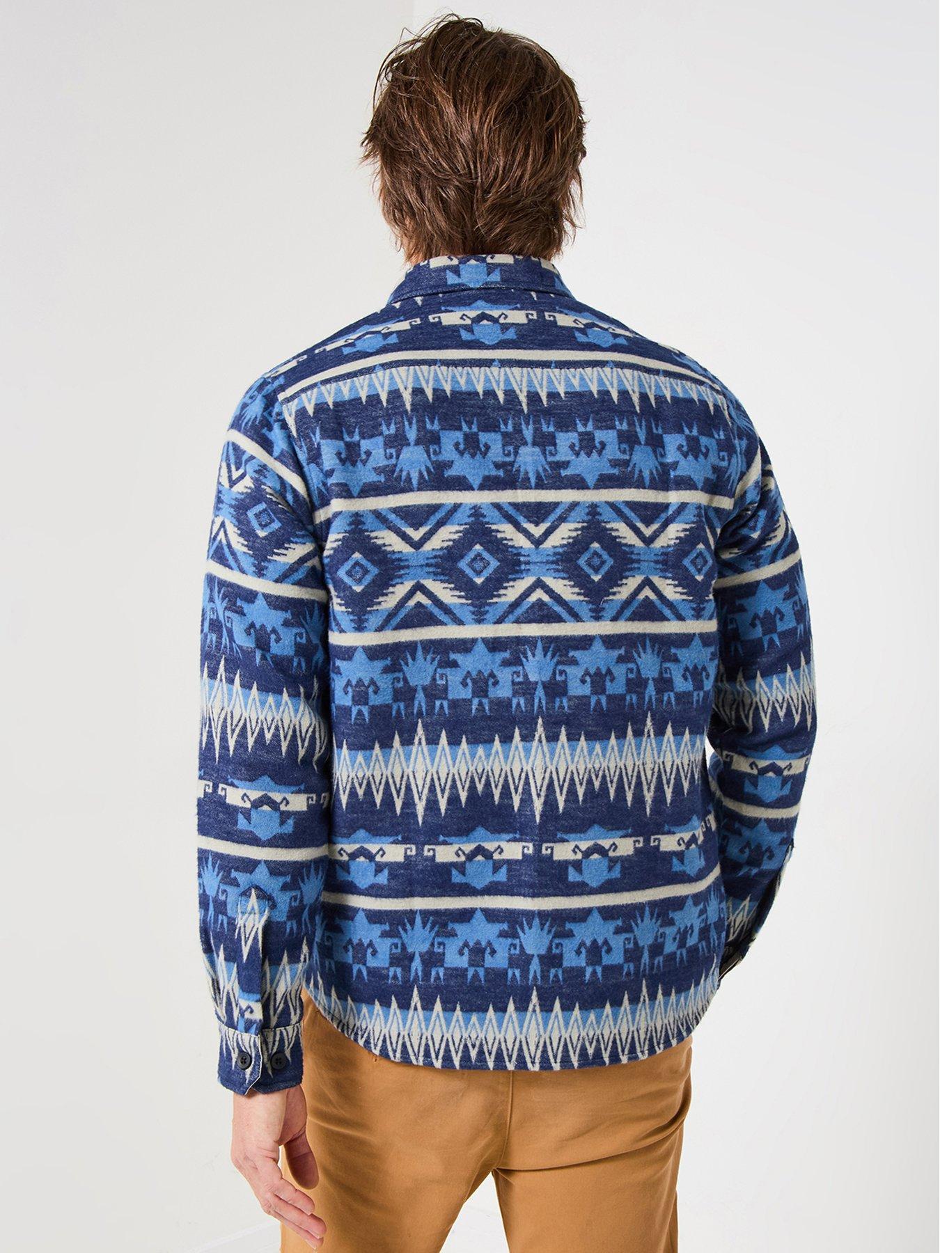 Image 2 of 6 of Joe Browns Blue Aztec Pattern Long Sleeve Casual Shirt - Multi