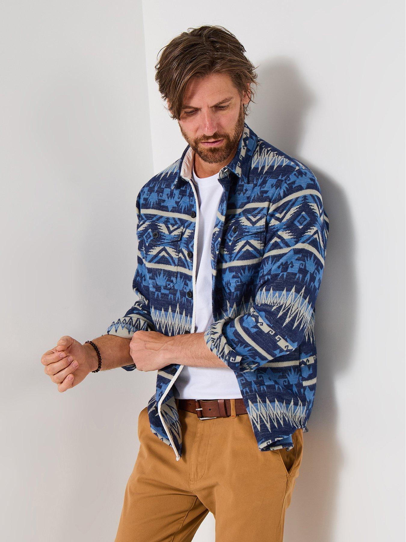 joe-browns-blue-aztec-pattern-long-sleeve-casual-shirt-multioutfit
