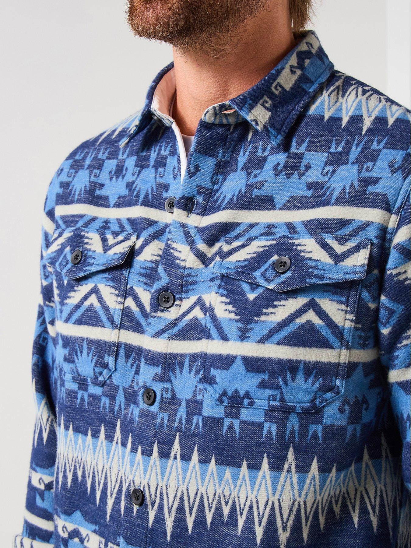 joe-browns-blue-aztec-pattern-long-sleeve-casual-shirt-multidetail