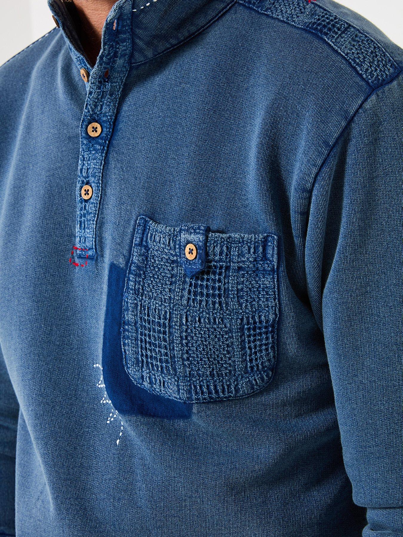 Image 5 of 6 of Joe Browns Custom Funnel Pullover Long Sleeve Polo Shirt - Blue
