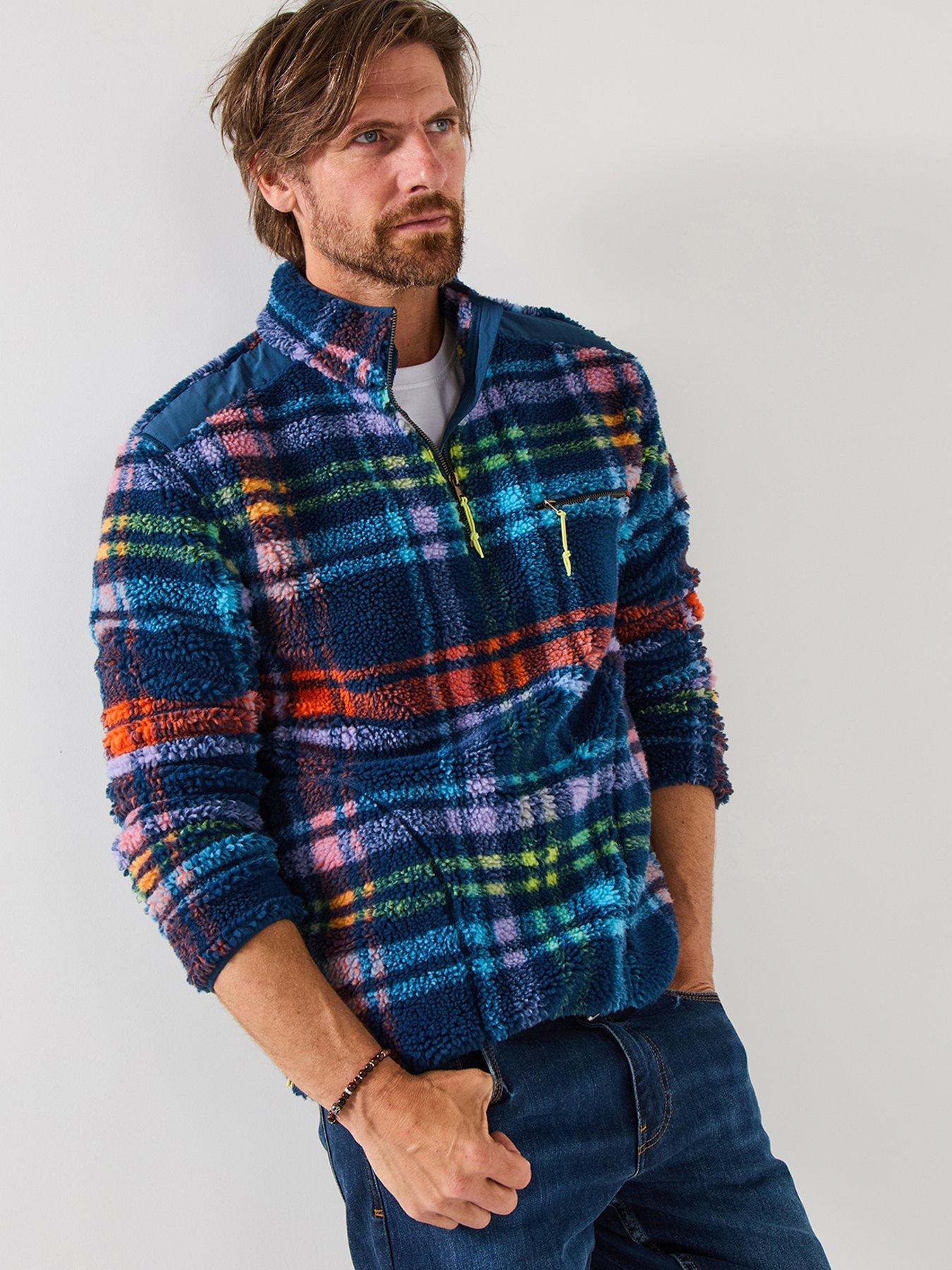 joe-browns-check-funnel-fleece-14-zip-sweat-multistillFront