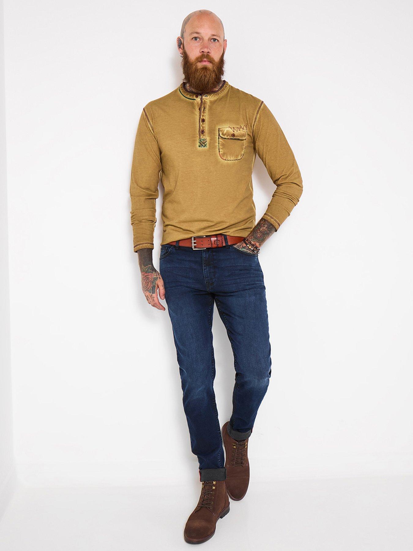 joe-browns-pocketed-long-sleeve-henley-t-shirt-dark-yellowback