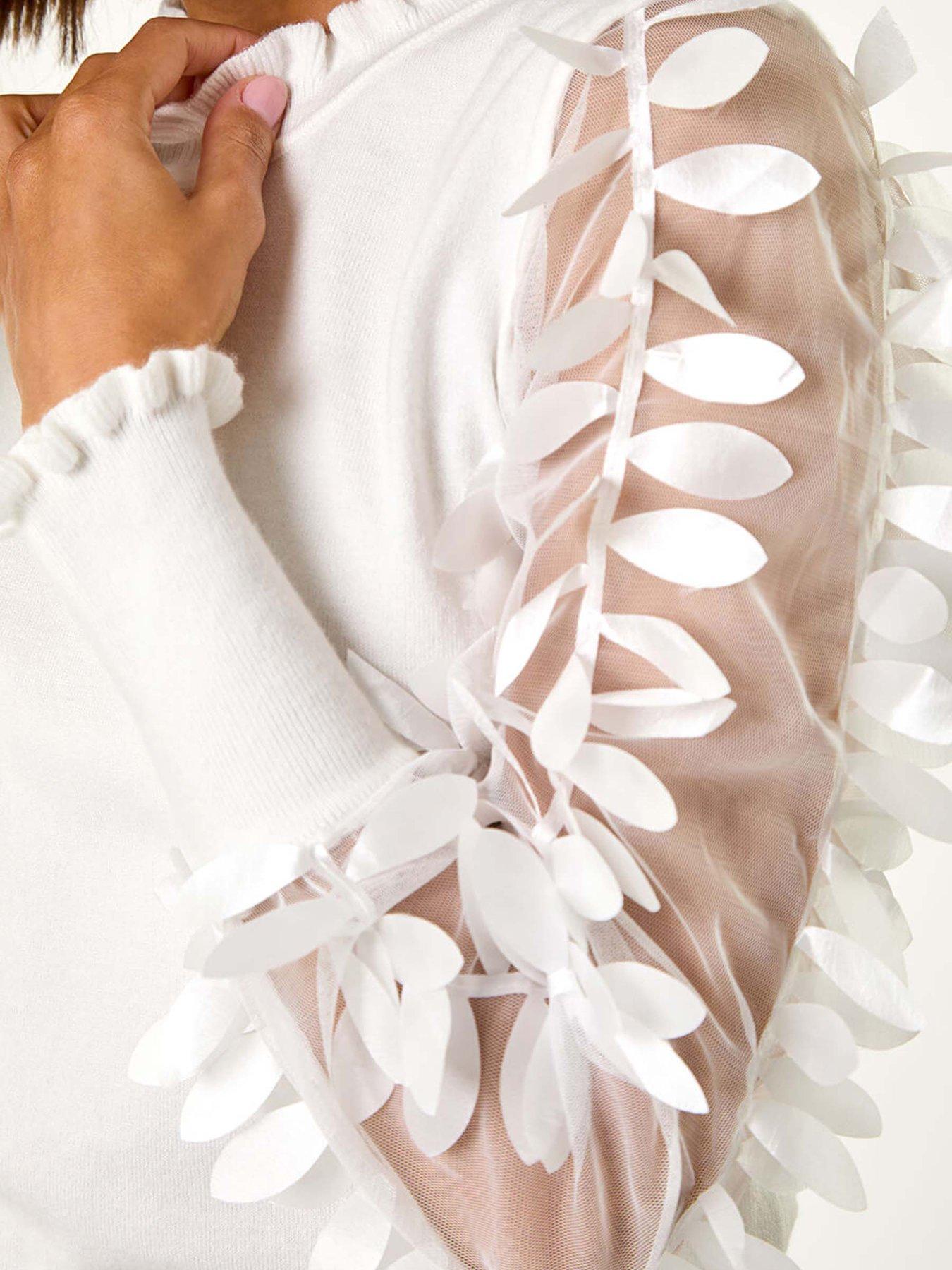 roman-sheer-feather-sleeved-jumper-ivorydetail