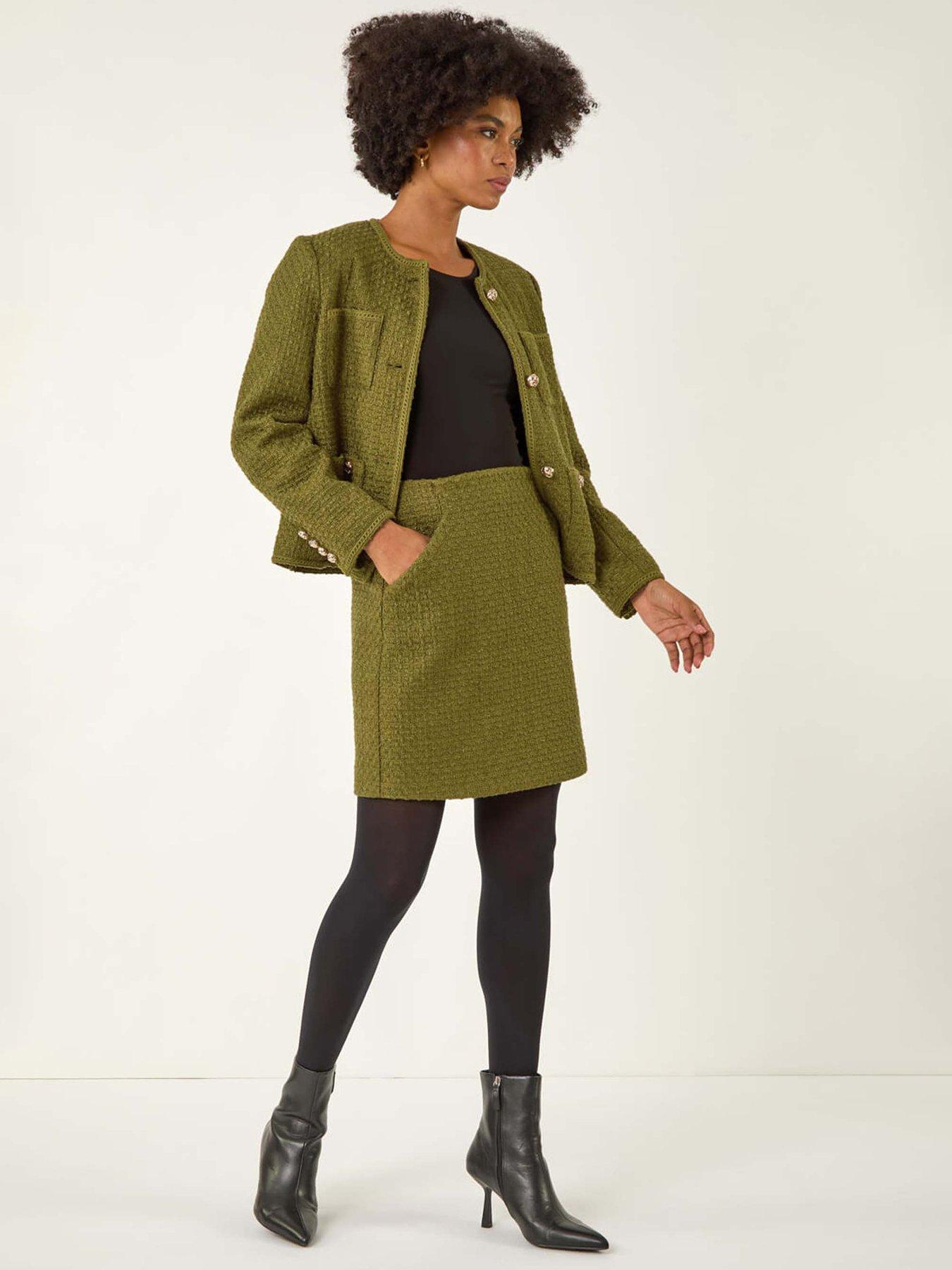 roman-collarless-boucle-button-jacket-oliveback
