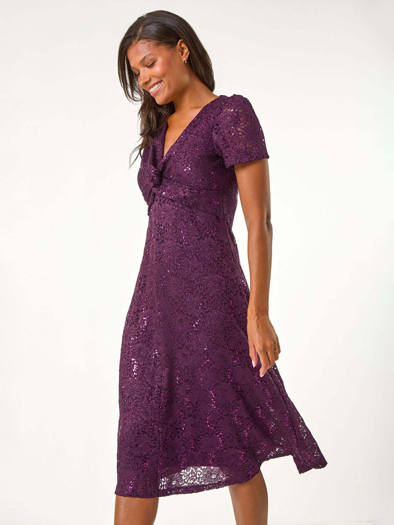 roman-sequin-lace-twist-front-midi-dress-purpleback