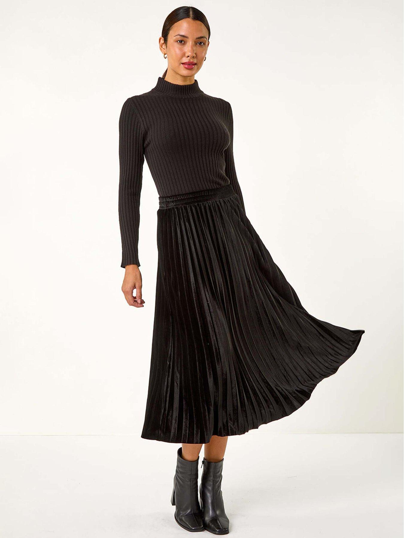 roman-velvet-pleated-midi-skirt-blackback