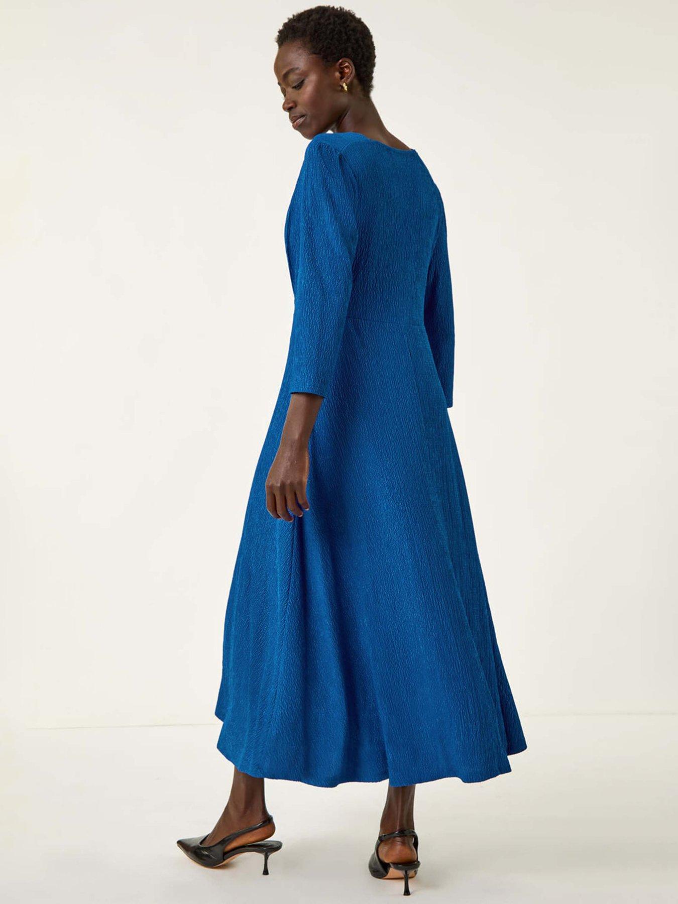 roman-textured-wrap-midi-dress-royal-bluestillFront
