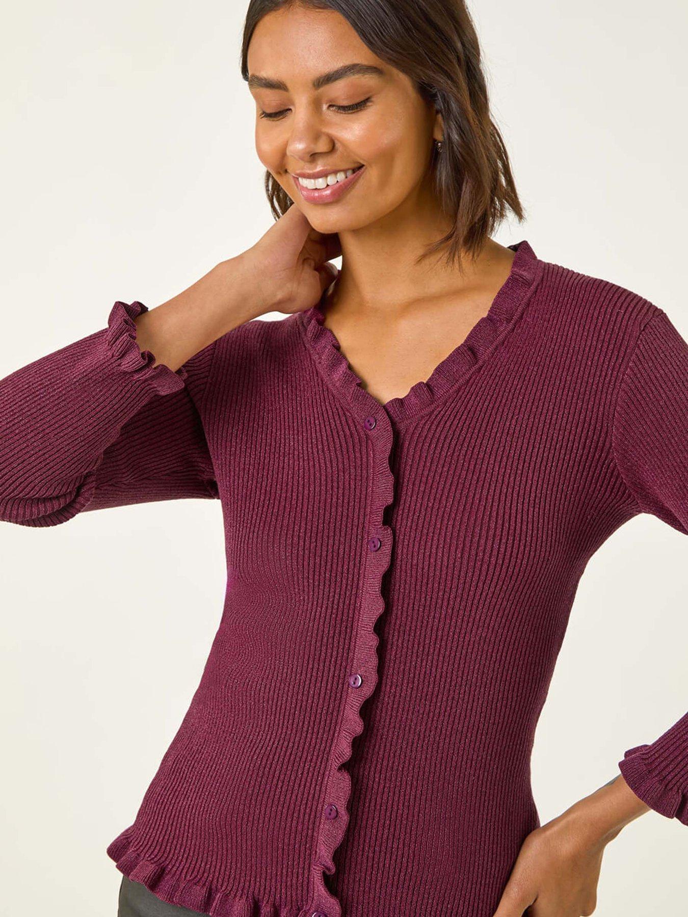 roman-v-neck-ruffle-knit-burgundyoutfit