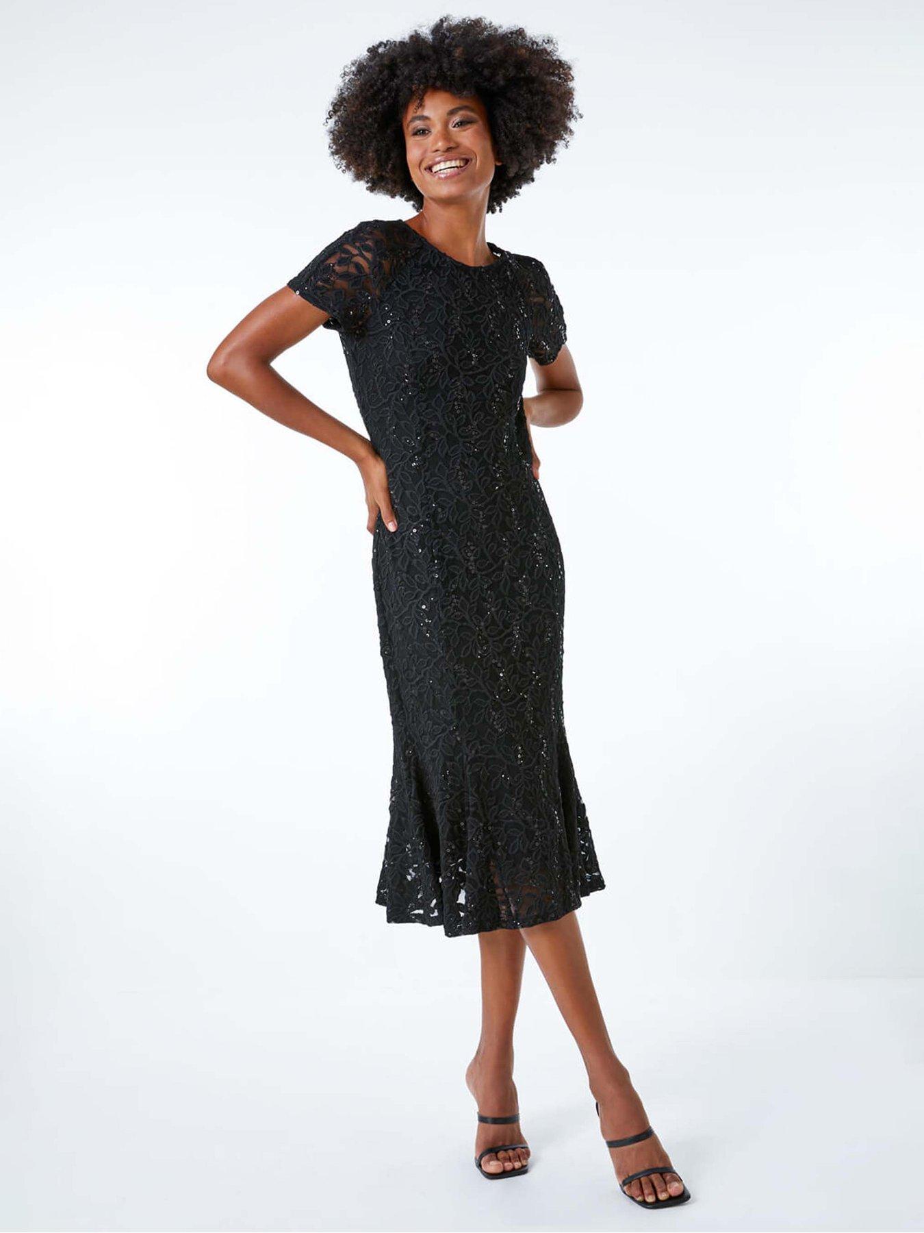 roman-leaf-lace-sequin-midi-dress-black