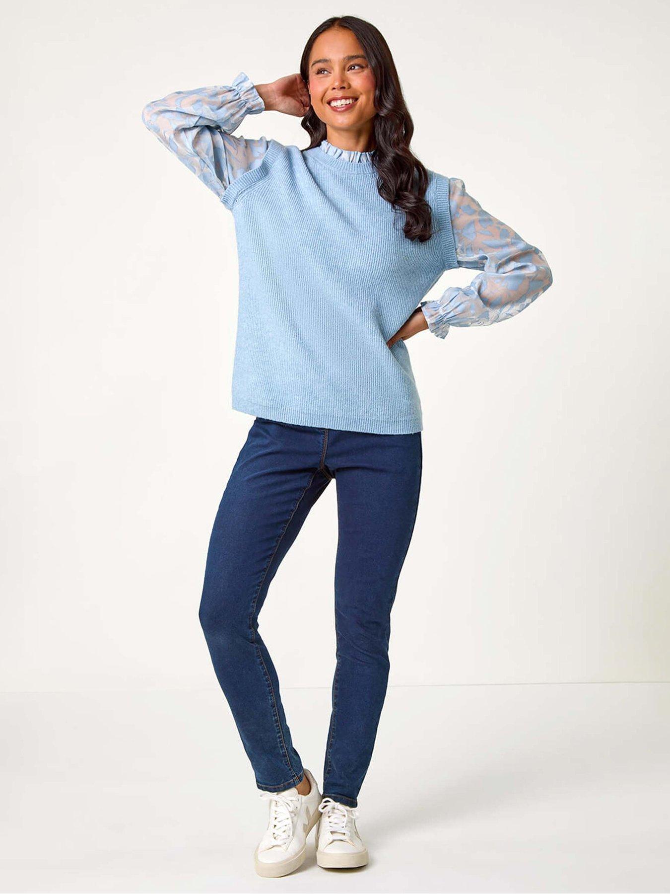 roman-petite-floral-print-2-in-1-knit-jumper-light-blueback