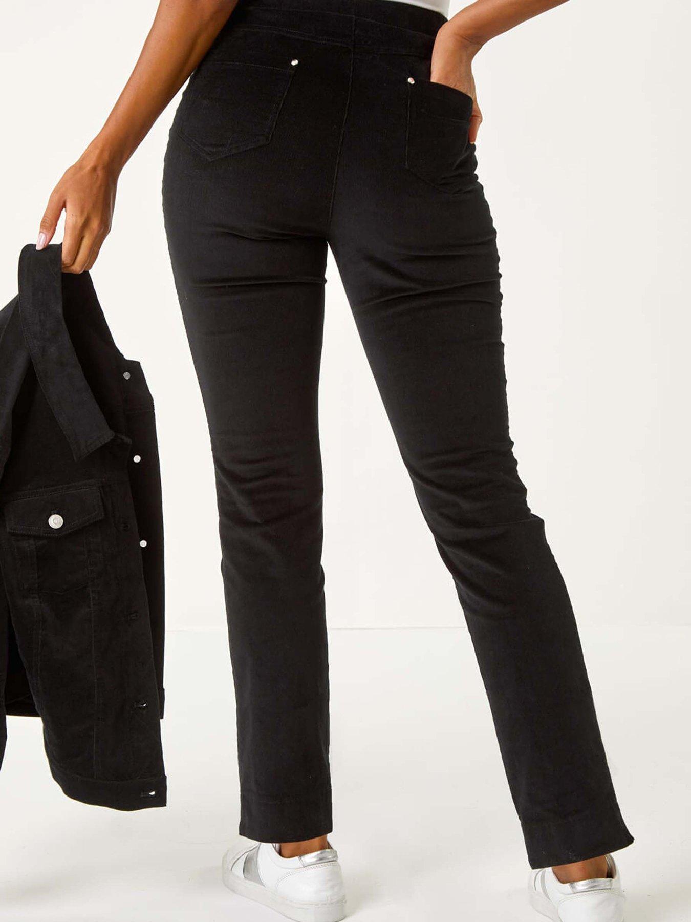 roman-corduroy-straight-stretch-jean-trouser-blackstillFront