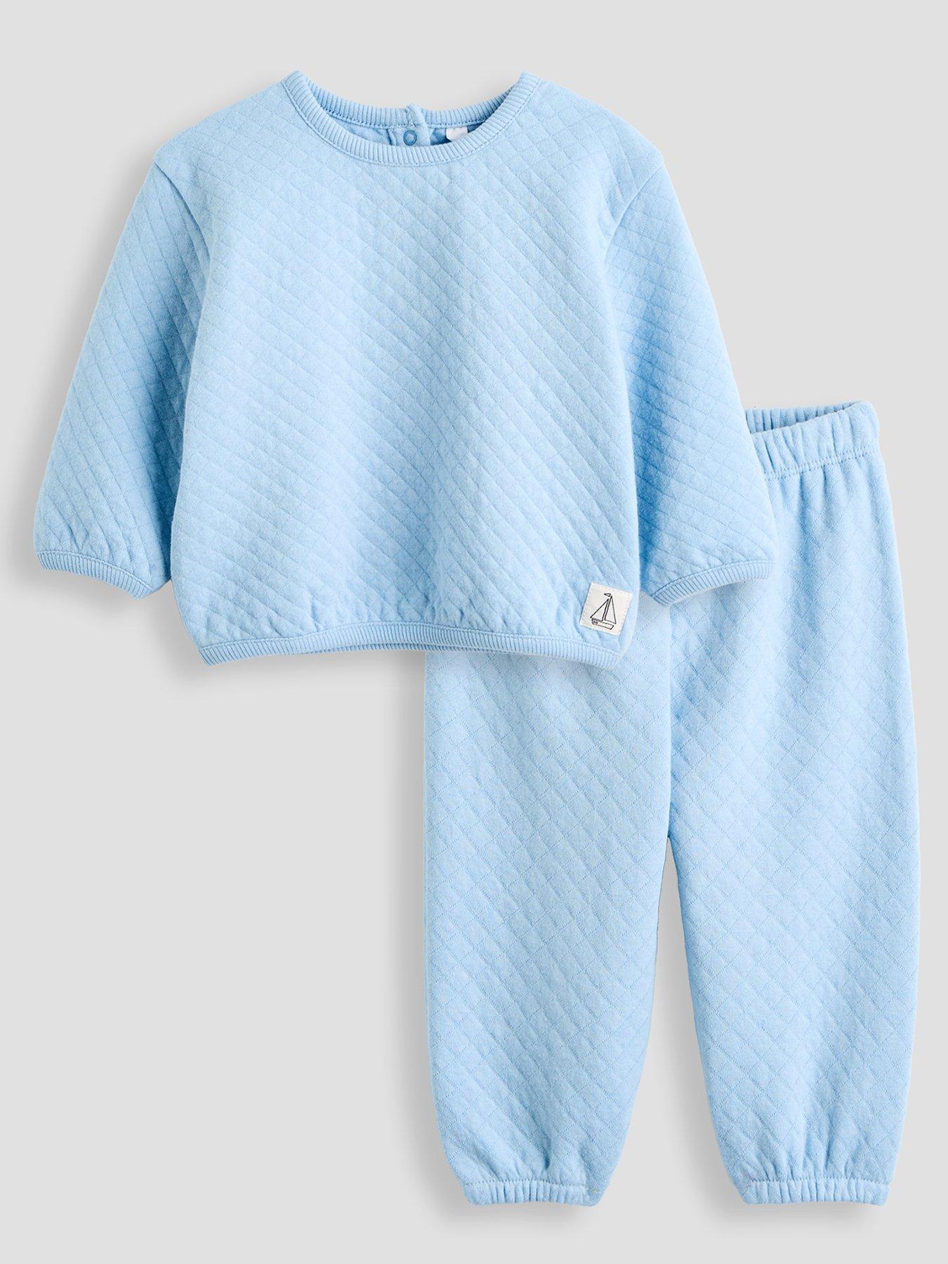 Image 1 of 4 of The Very Collection Quilted Sweatshirt and Joggers Set - Blue