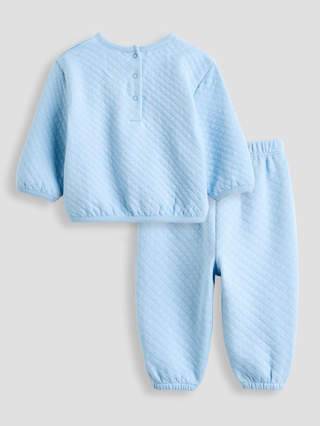 Image 2 of 4 of The Very Collection Quilted Sweatshirt and Joggers Set - Blue