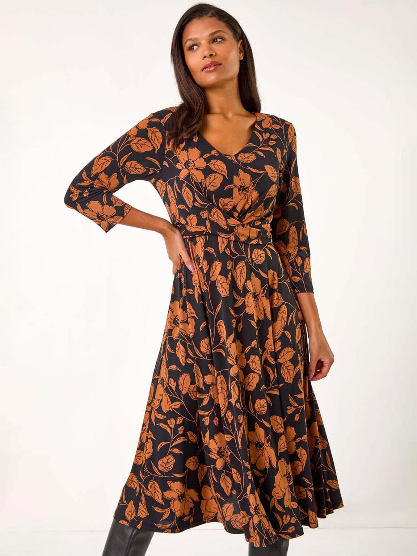 roman-leaf-print-wrap-midi-dress-tanoutfit