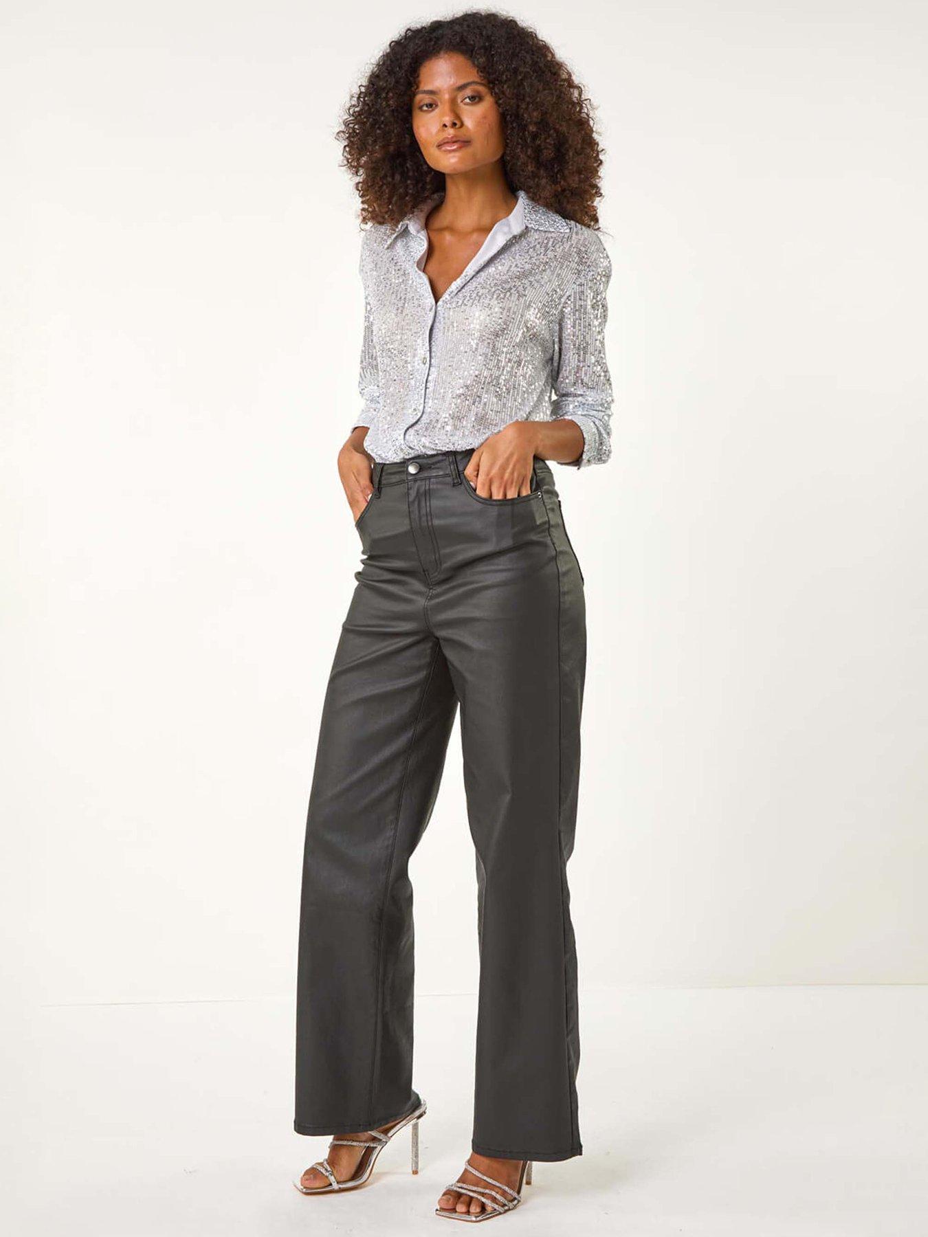 roman-dusk-sequin-button-through-blouse-silverback