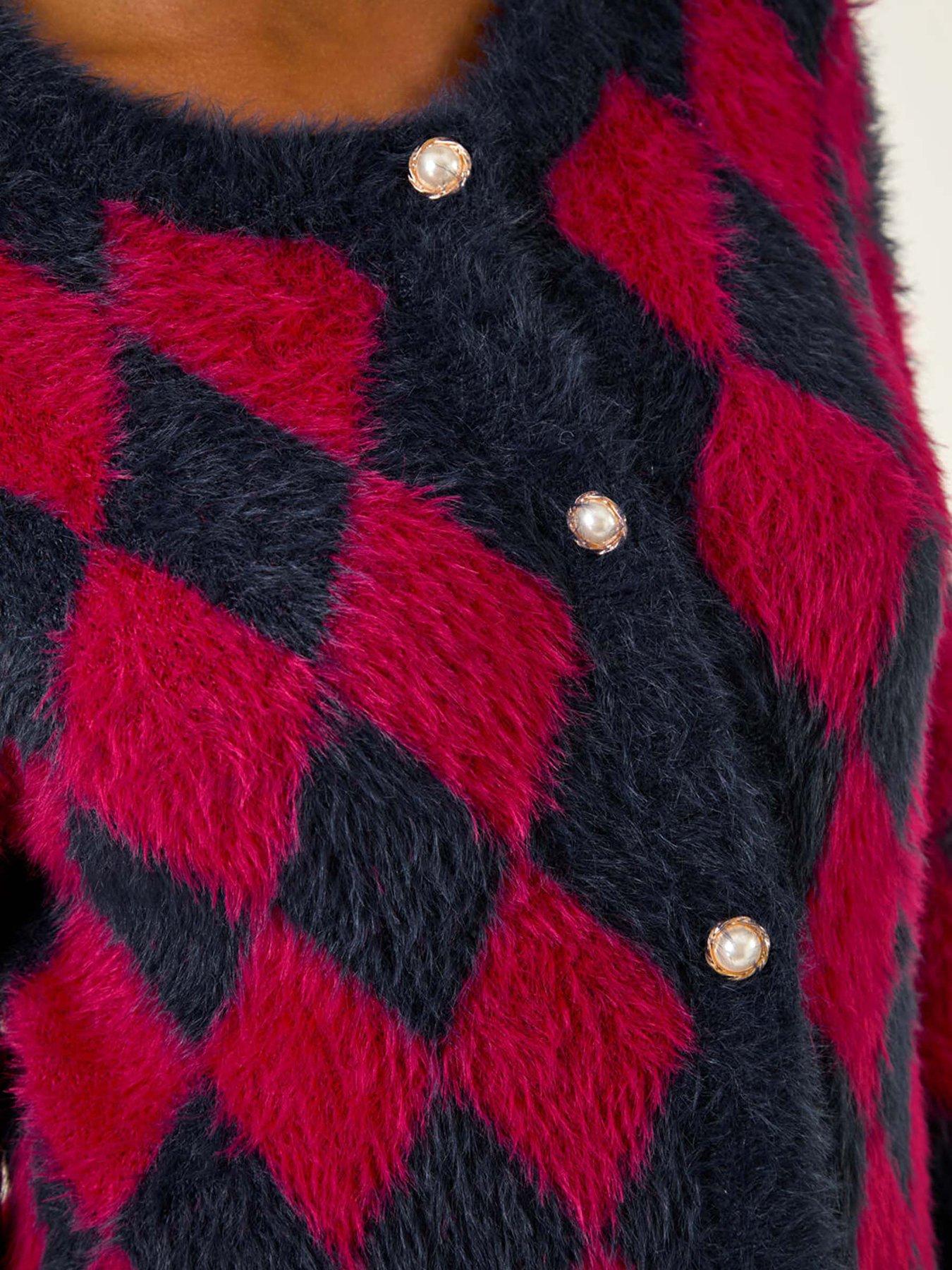 roman-checkered-buttoned-cardigan-reddetail