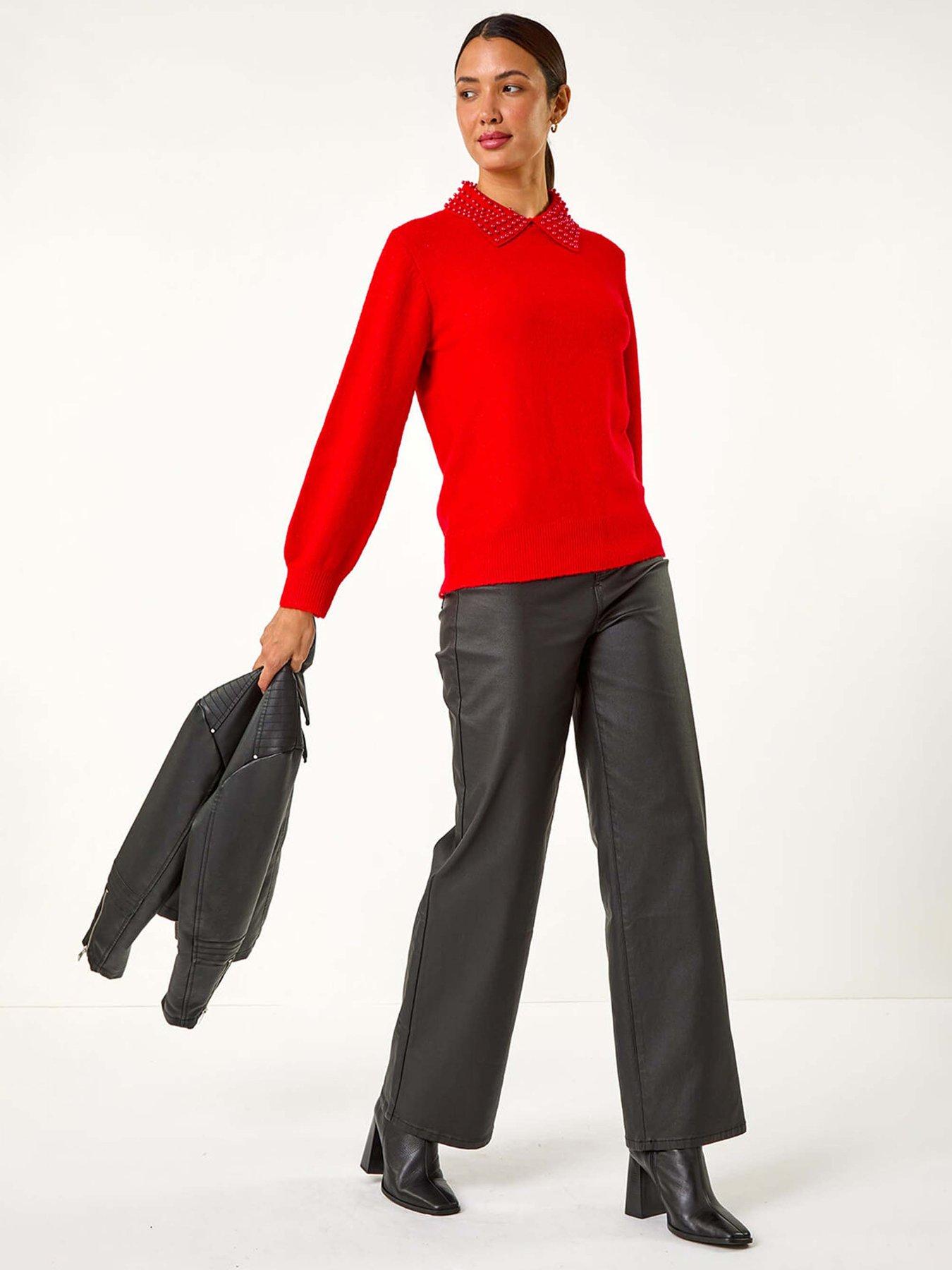 roman-faux-pearl-collar-jumper-redback