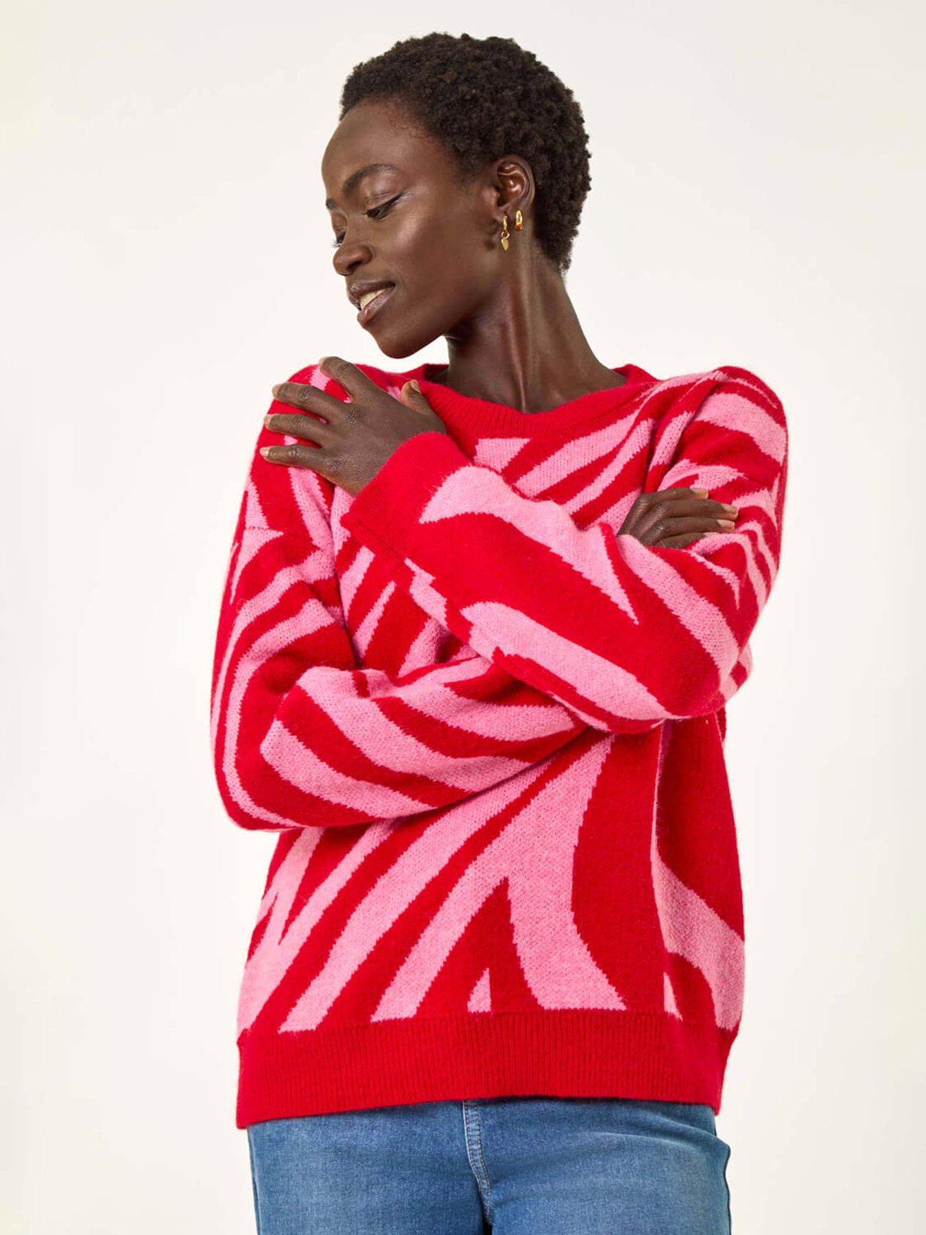 roman-colour-block-knit-jumper-redfront