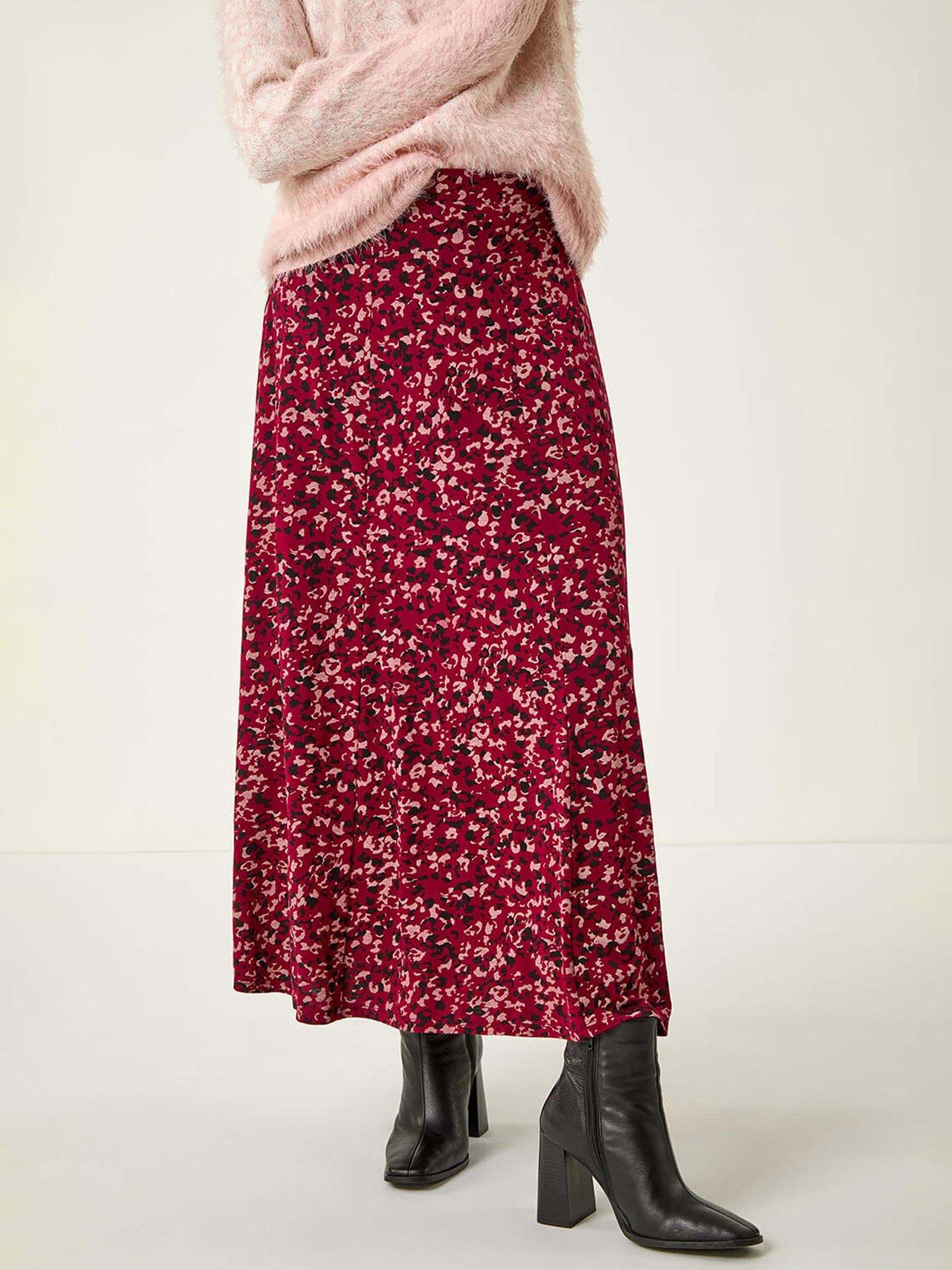 roman-confetti-print-stretch-midi-skirt-wine
