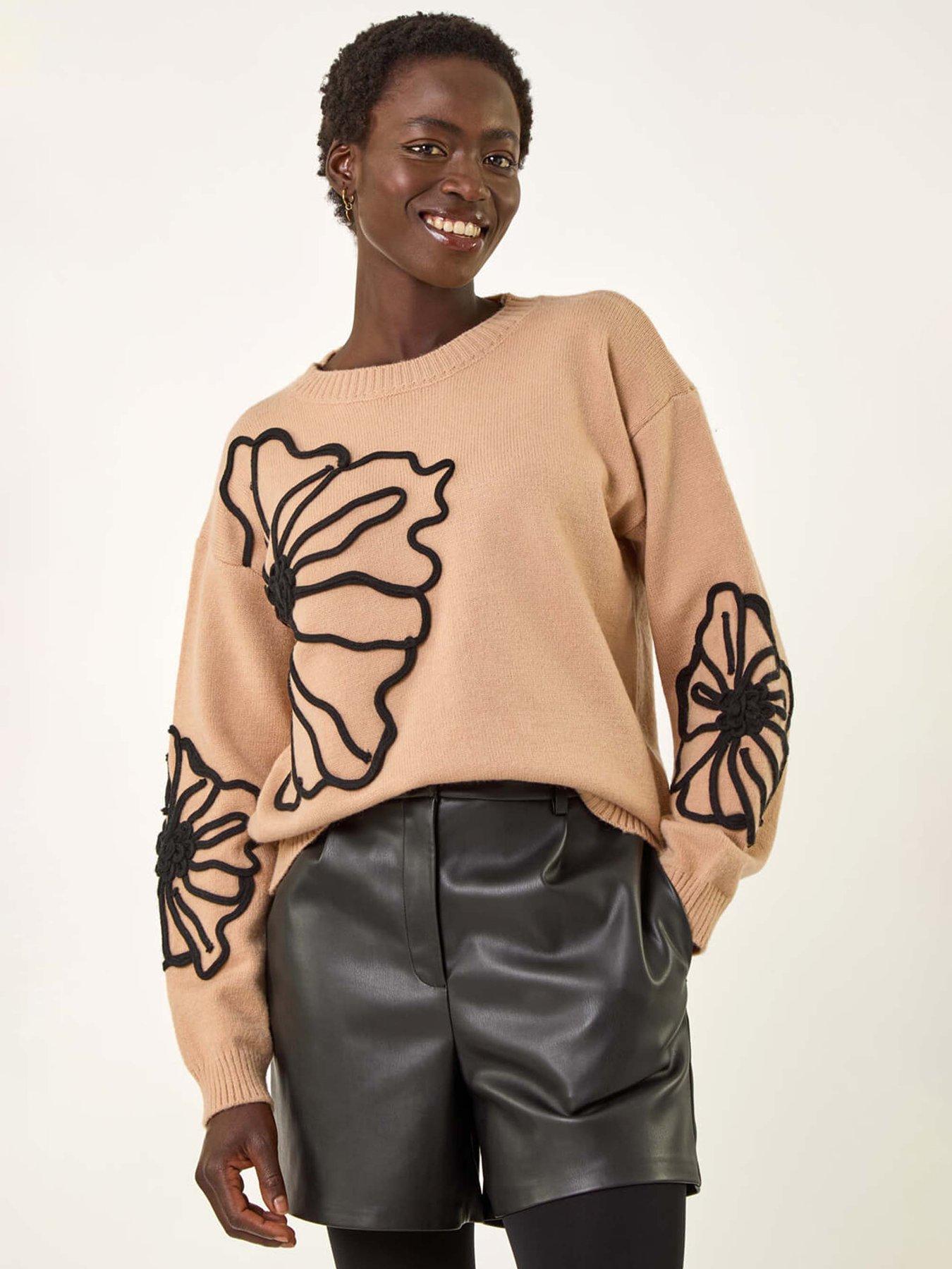 roman-cornelli-rose-knit-jumper-camel