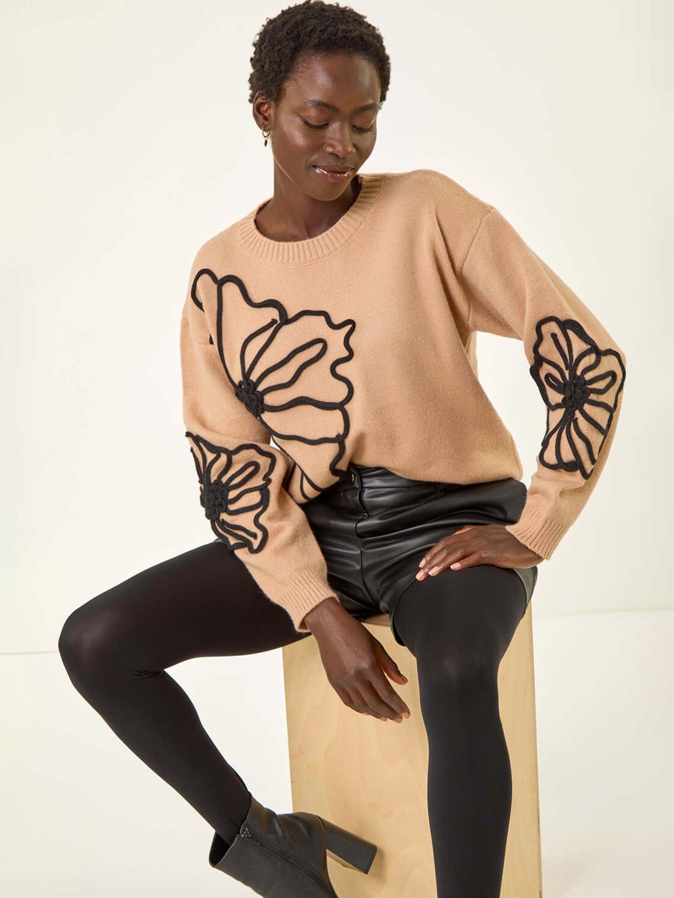 roman-cornelli-rose-knit-jumper-cameloutfit