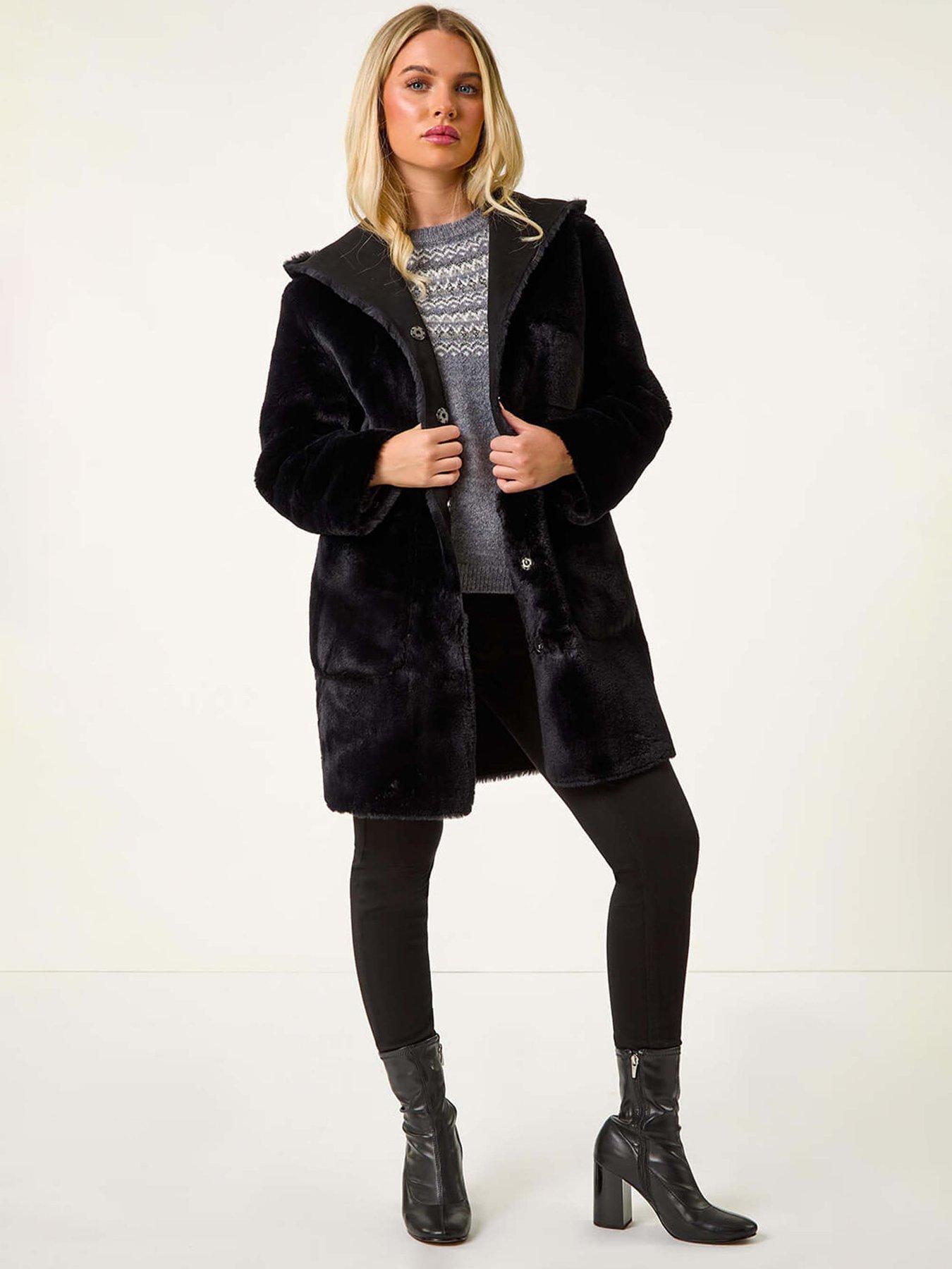 roman-petite-faux-sheepskin-reversible-hooded-coat-black