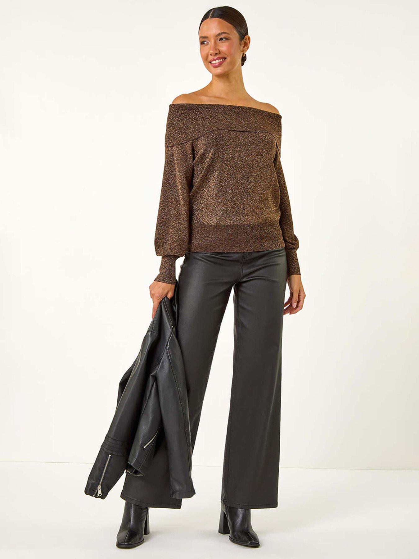 roman-bardot-shimmer-knit-jumper-bronzeback