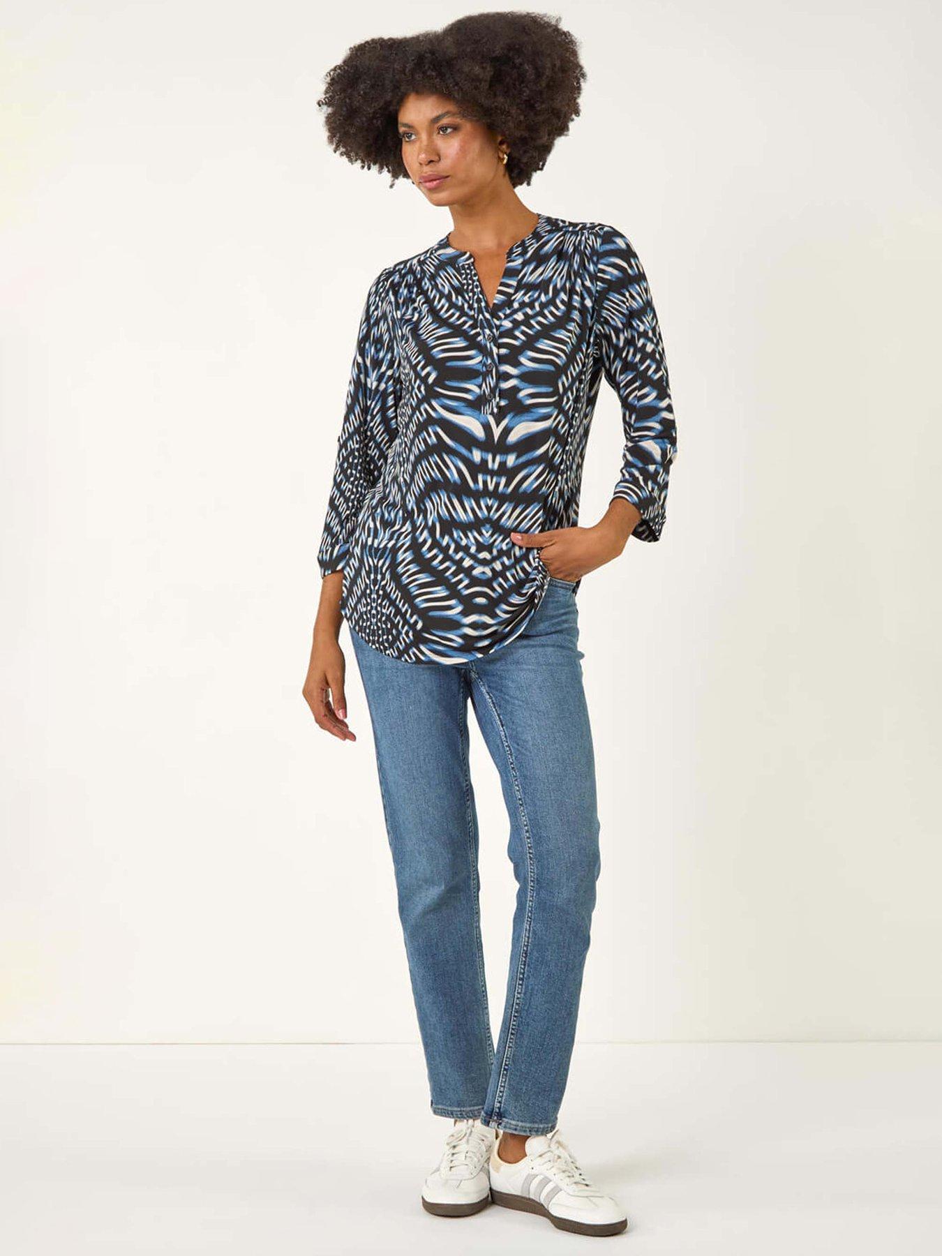 roman-abstract-puff-print-stretch-top-blueback