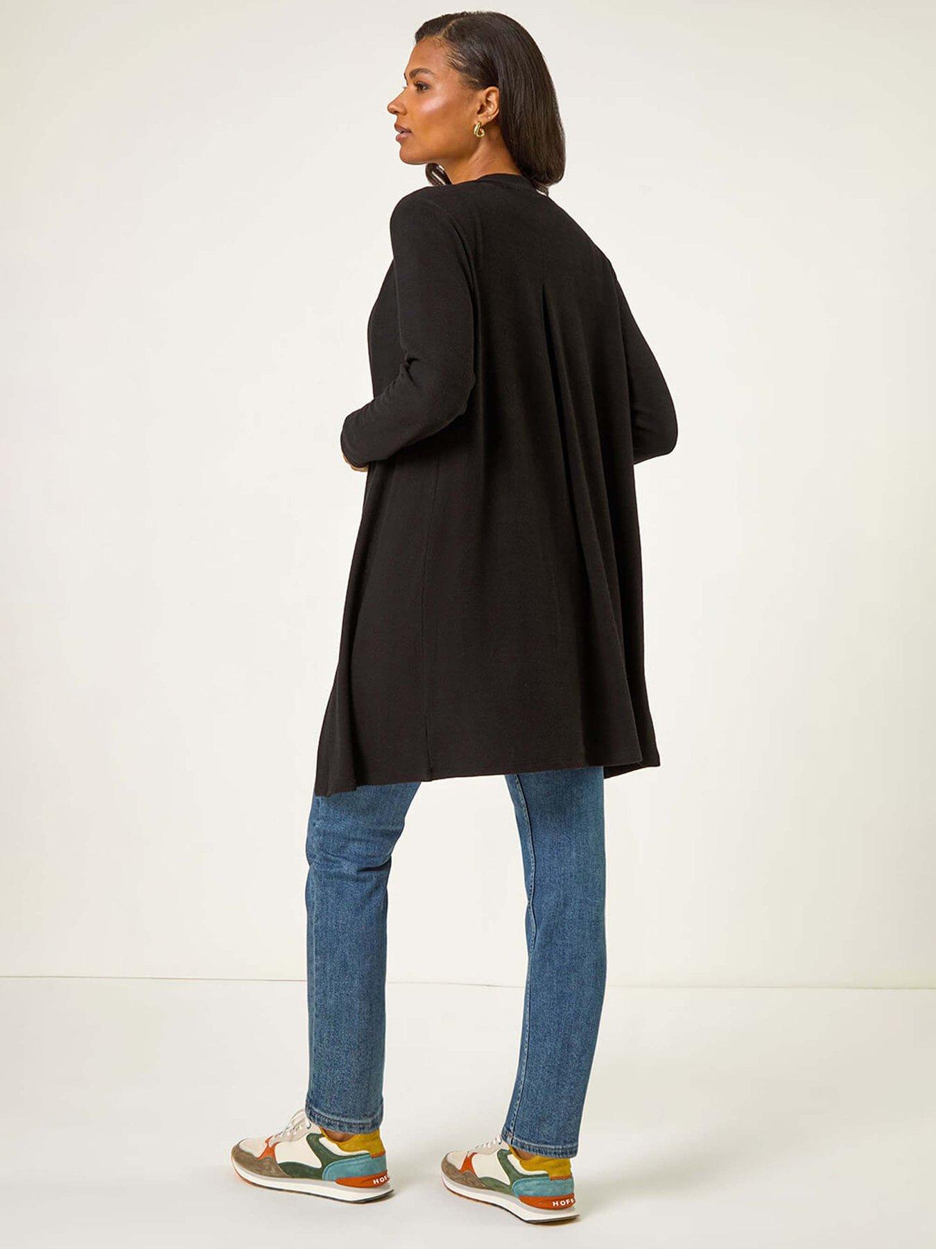 roman-longline-knit-cardigan-blackstillFront
