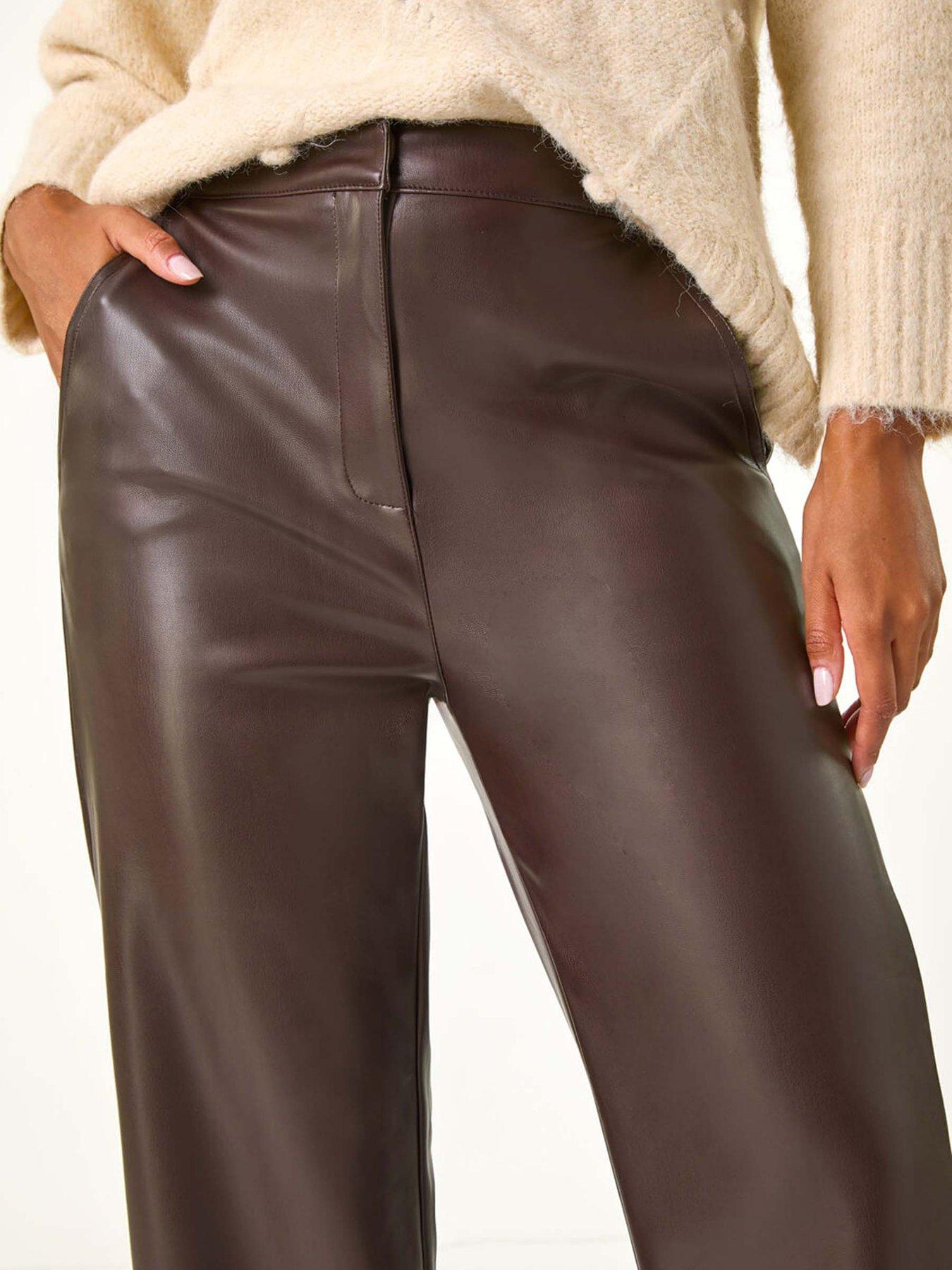 roman-faux-leather-wide-leg-crop-trousers-chocolatedetail